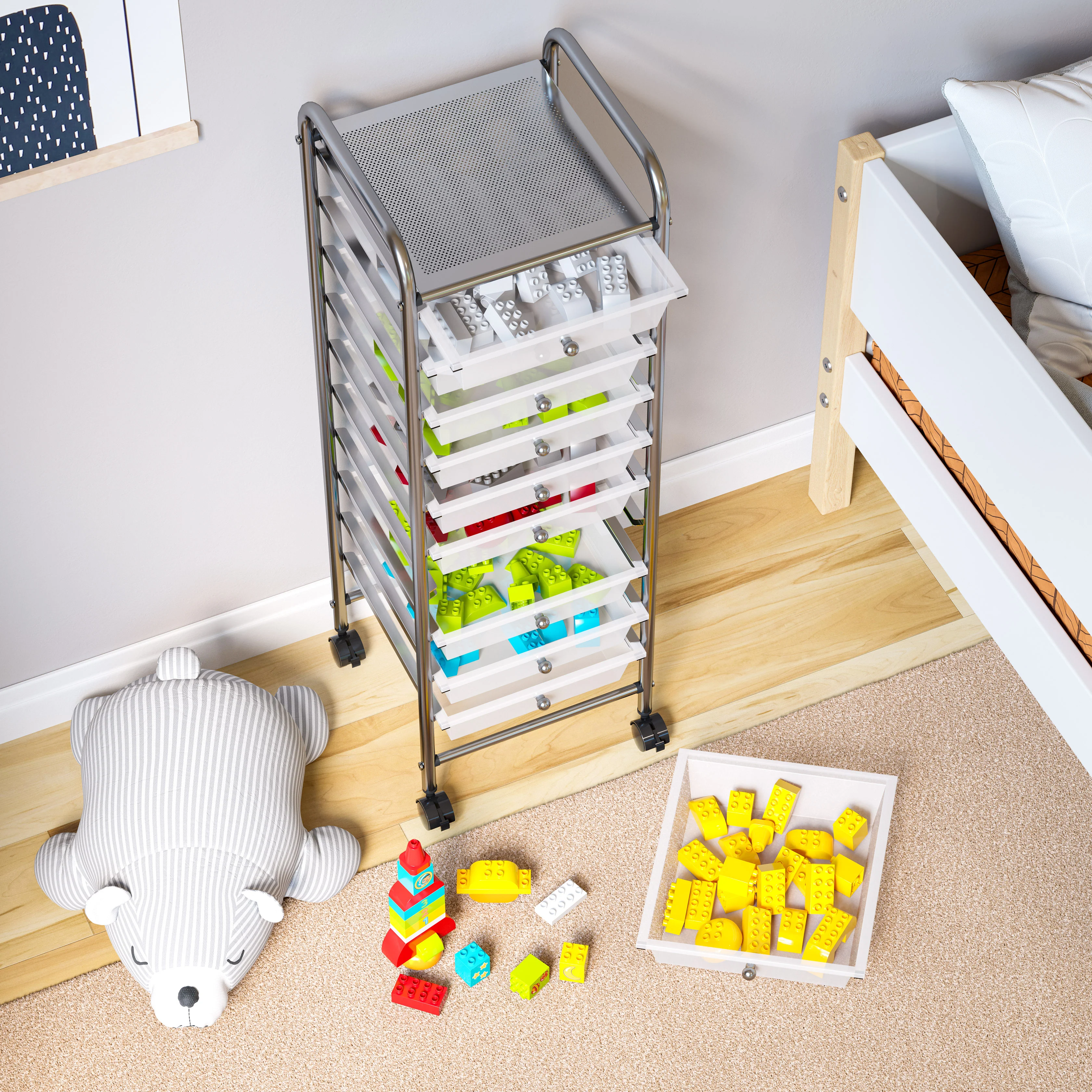 10-Drawer Organizer Cart - Image 39