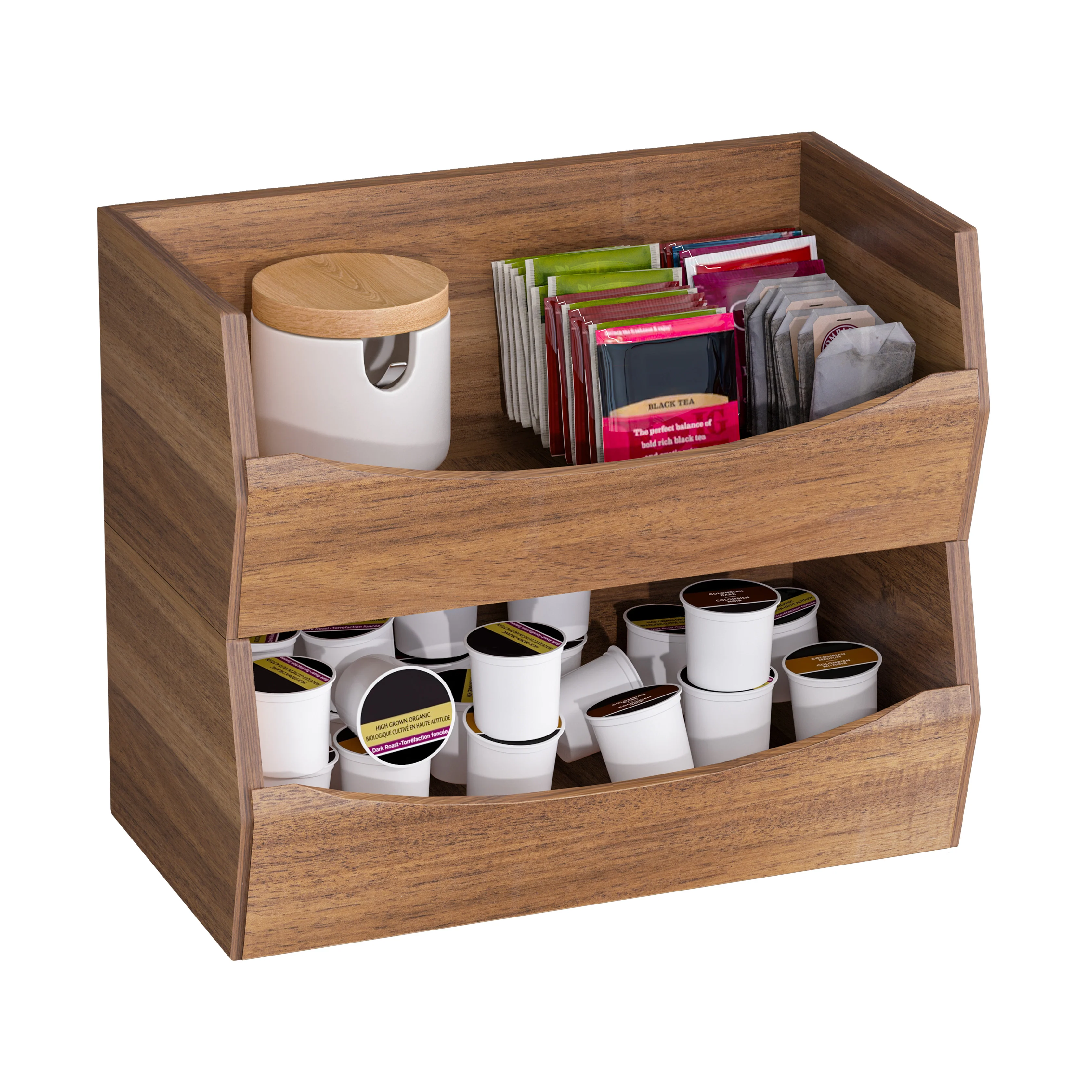 2-Piece Stackable Acacia Bin Set - Image 6