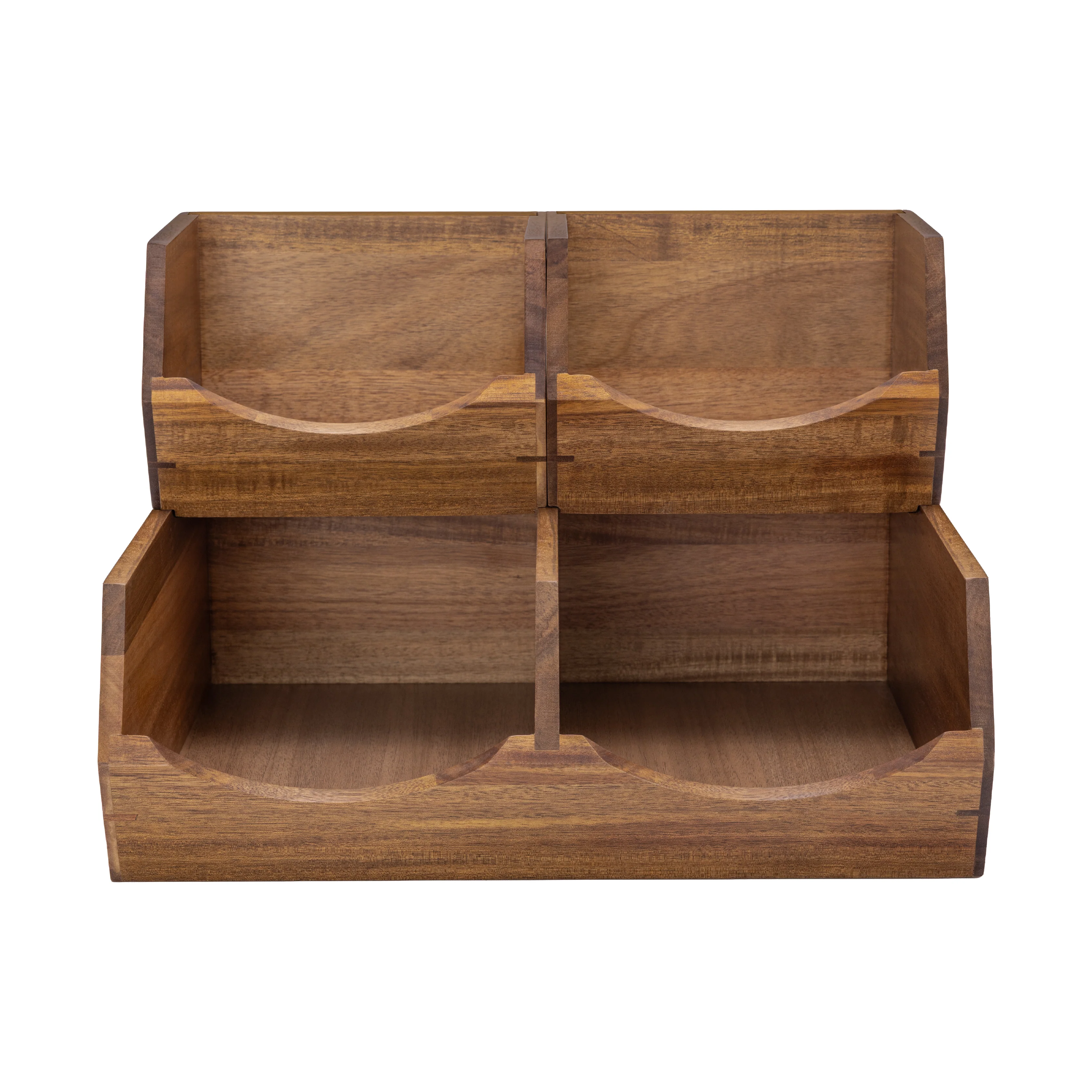 3-Piece Stackable Acacia Organizer Set - Image 10