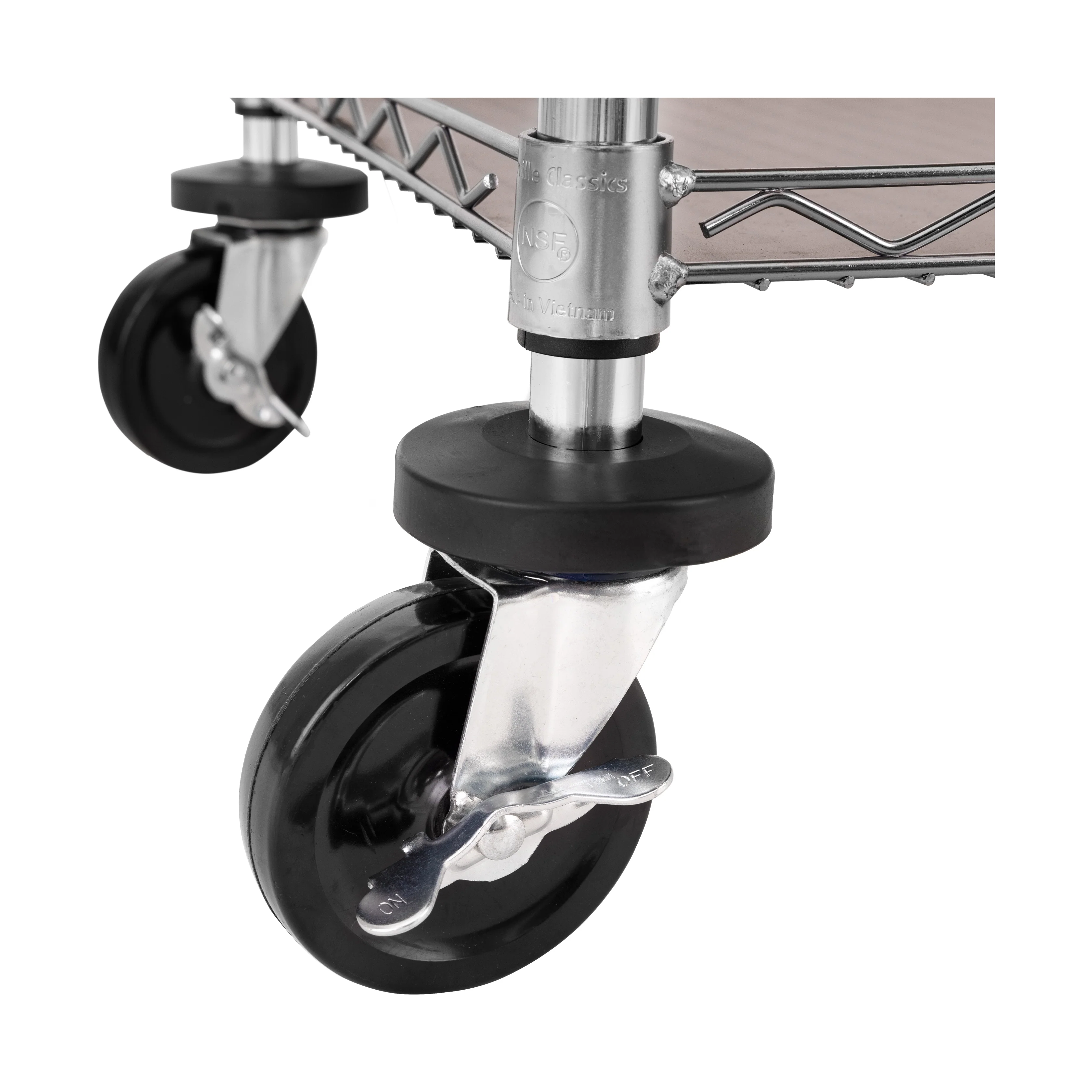 3-Tier NSF-Certified Utility Cart with Shelf Liners - Image 9
