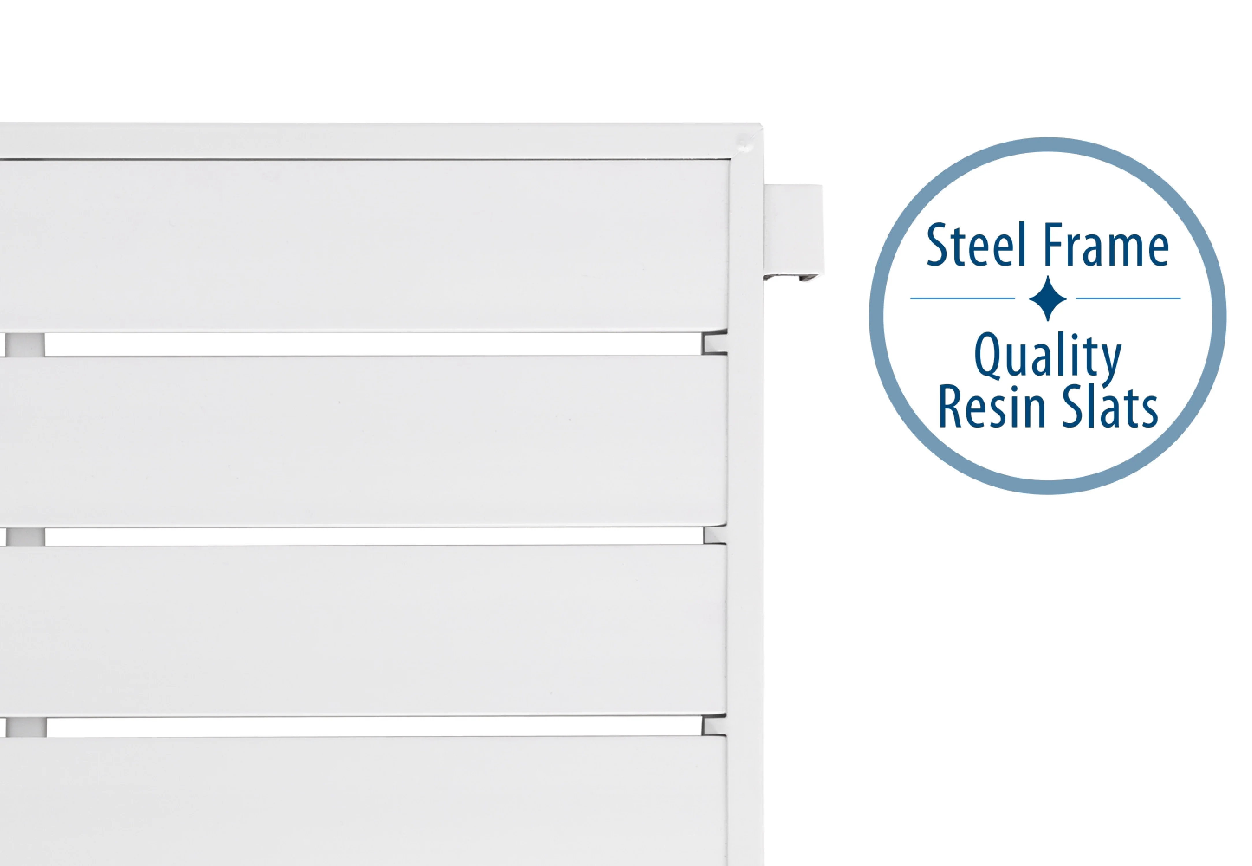 HOME 3-Tier Resin Slat Shoe Rack, White - Image 2