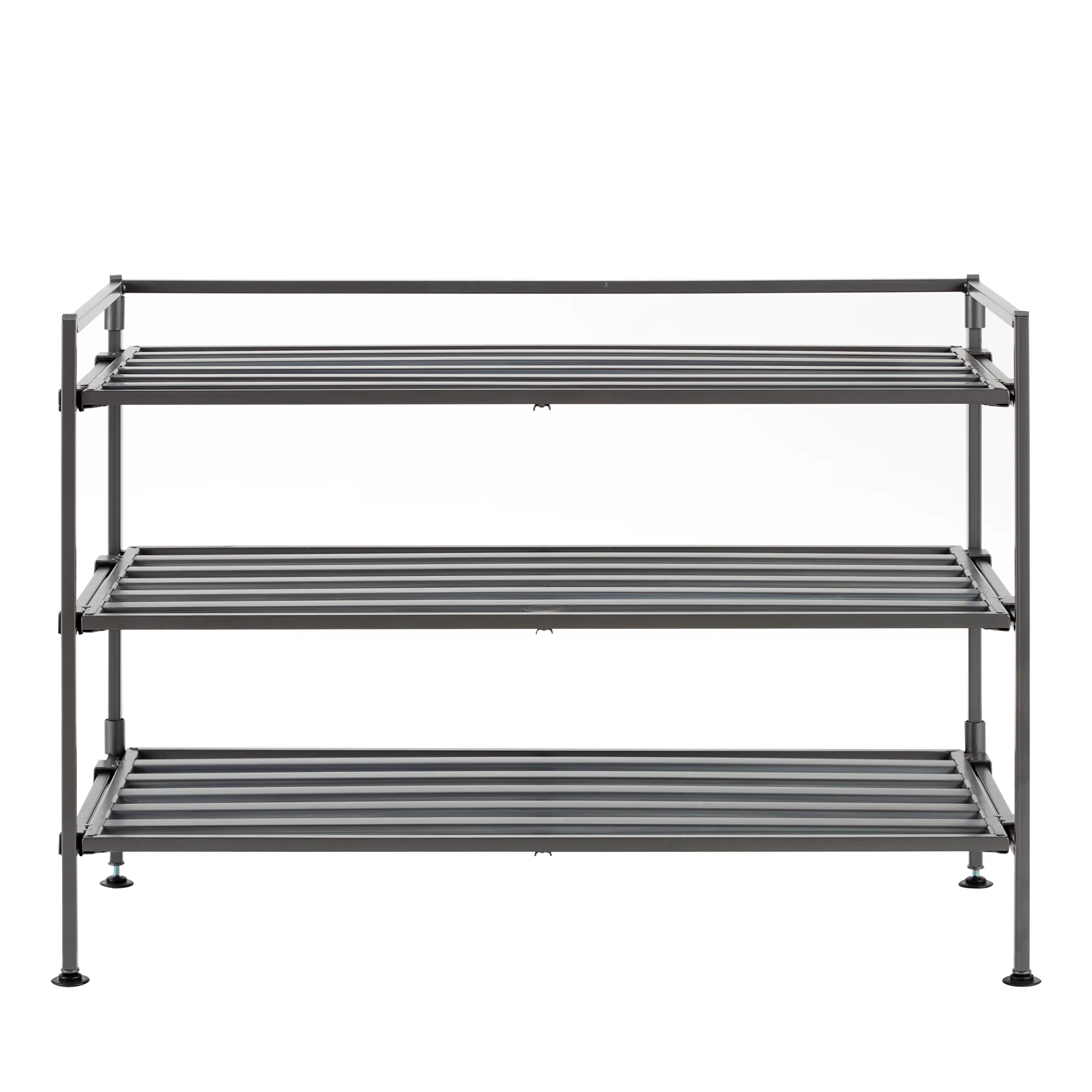 3-Tier Resin Slatted Shoe Rack - Image 18