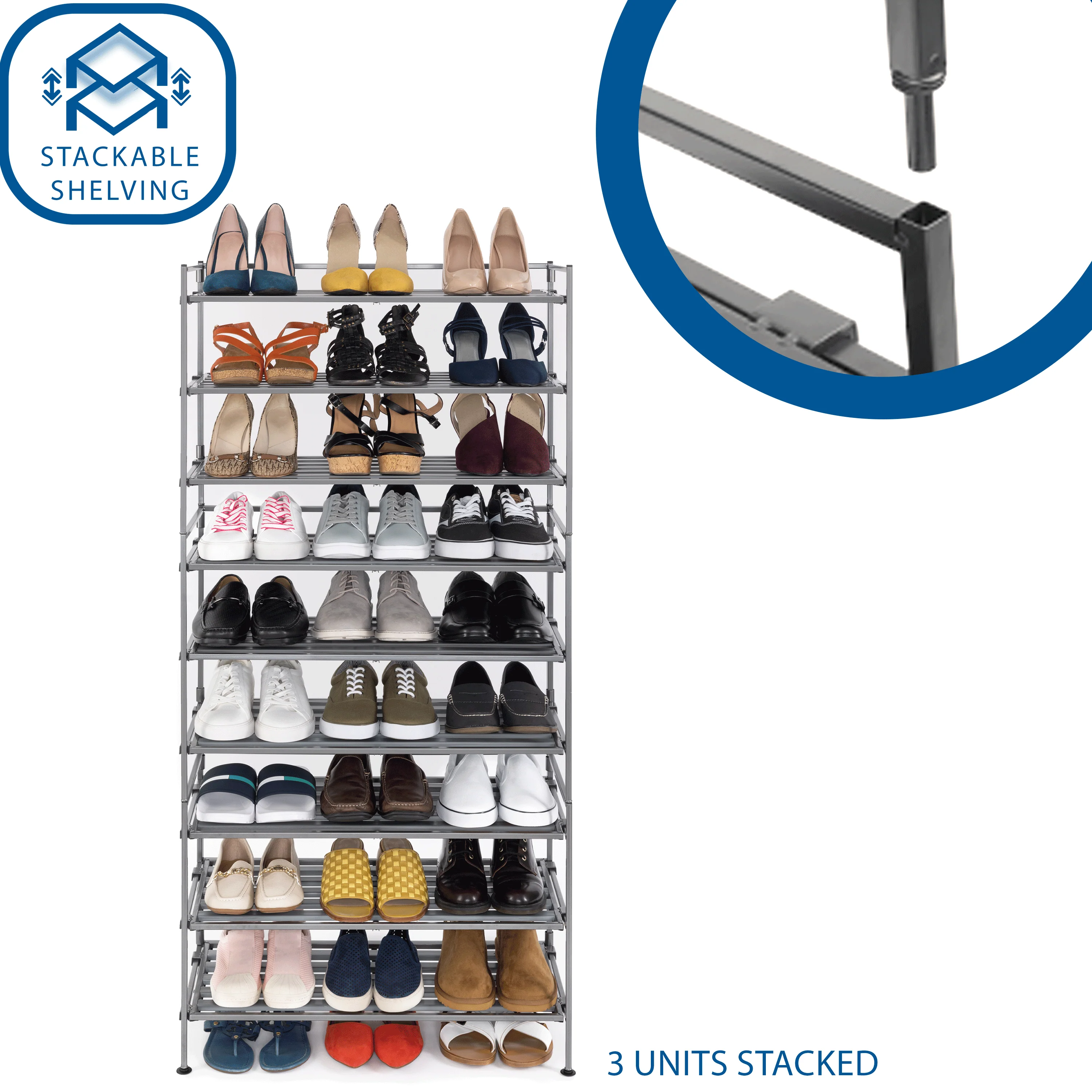3-Tier Resin Slatted Shoe Rack - Image 19