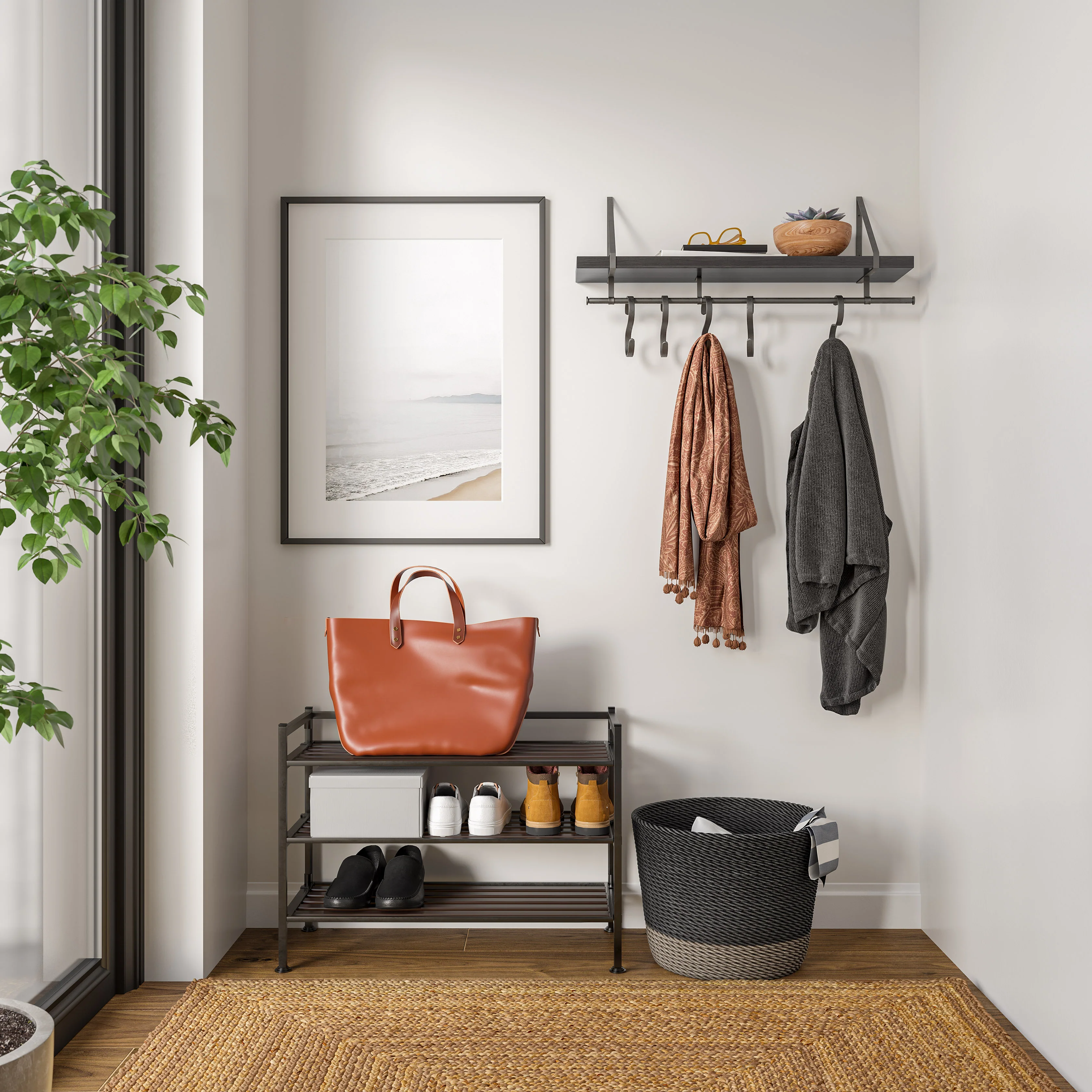 3-Tier Resin Slatted Shoe Rack - Image 25