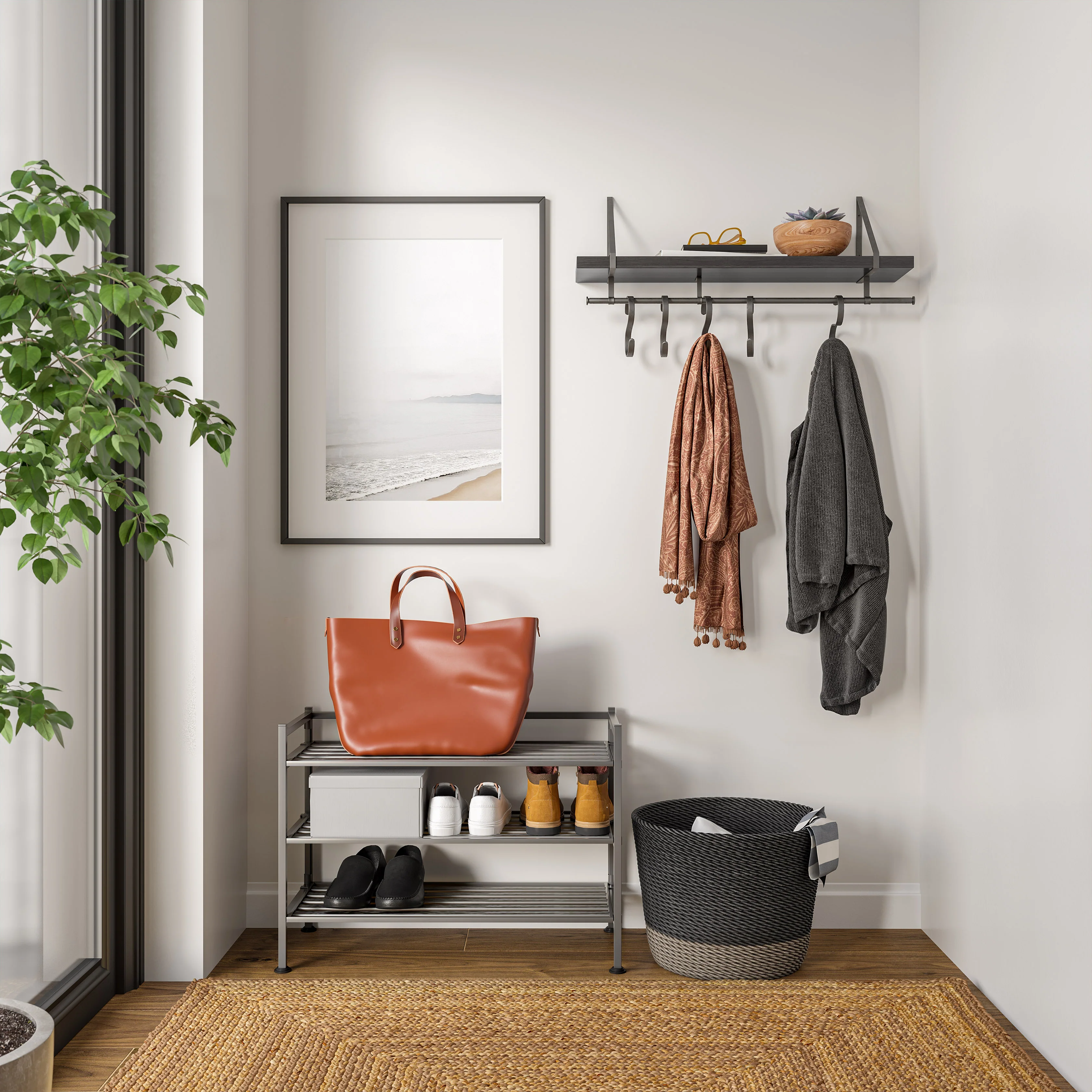 3-Tier Resin Slatted Shoe Rack - Image 30