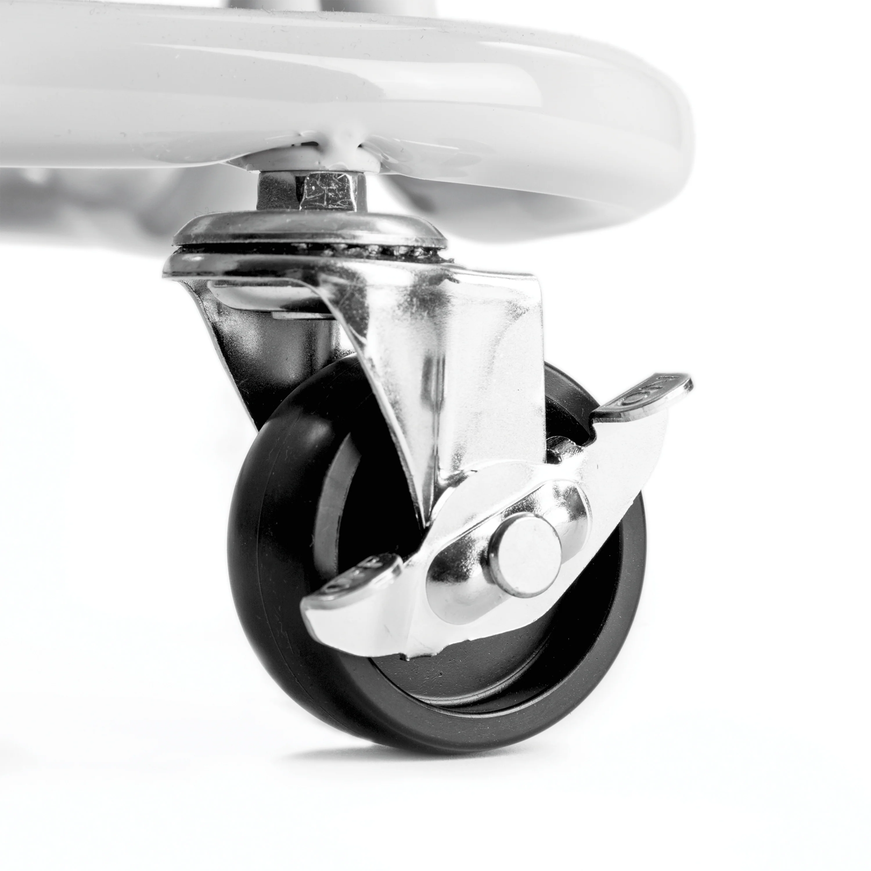 3-Tier Steel Cart with Handle, White - Image 6