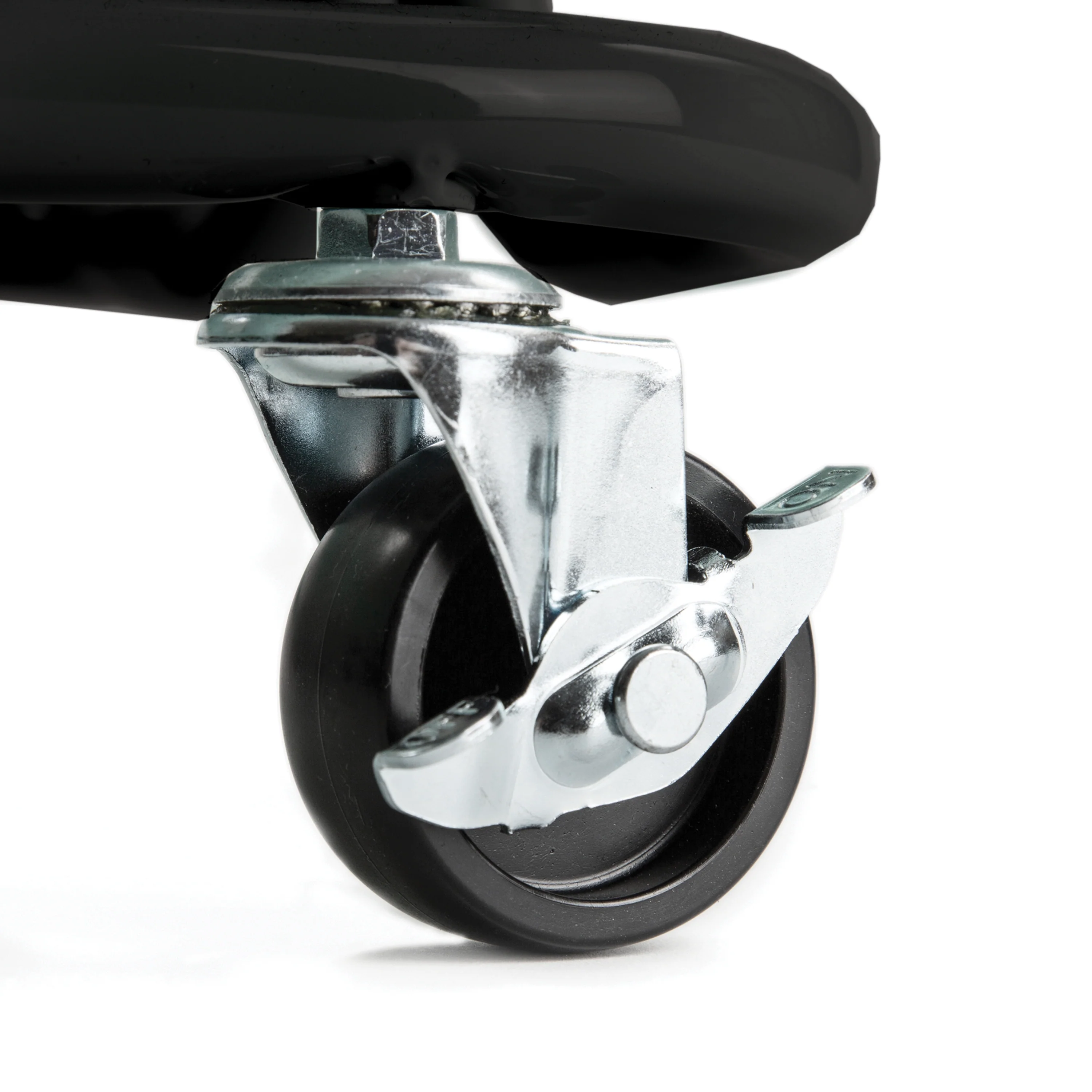 3-Tier Steel Cart with Handle, Black - Image 4