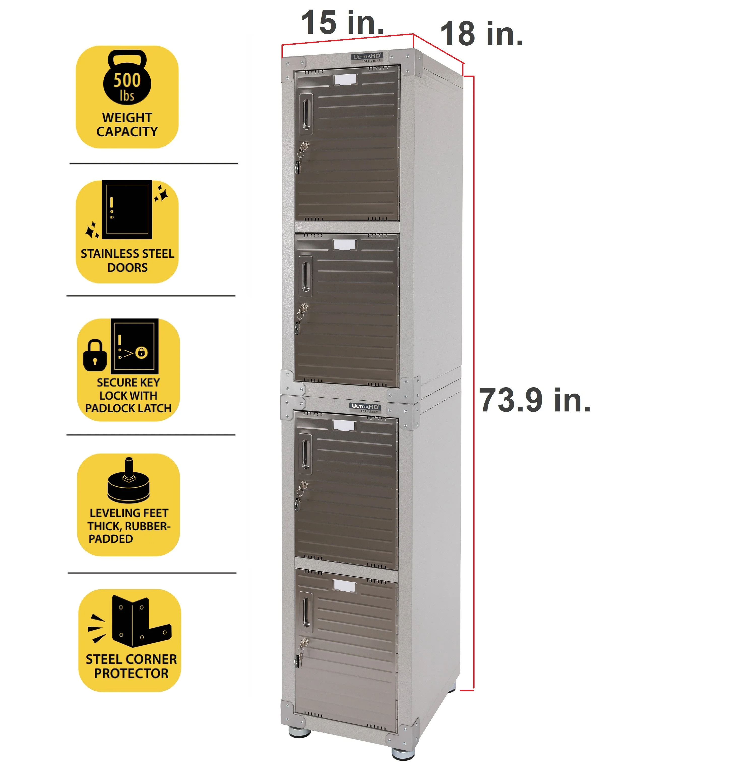 UltraHD® 4-Door Stackable Locker Cabinet - Image 34