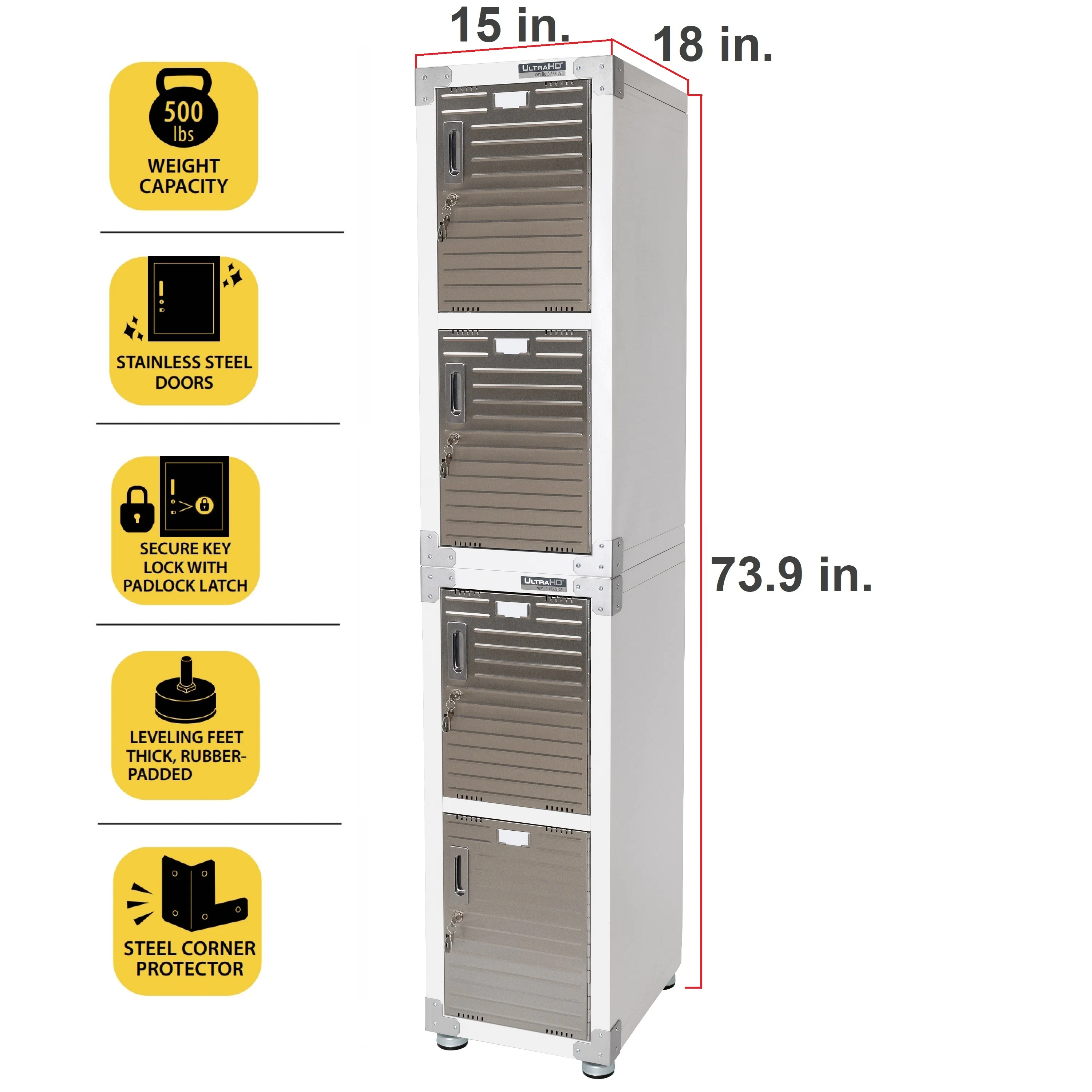 UltraHD® 4-Door Stackable Locker Cabinet - Image 6