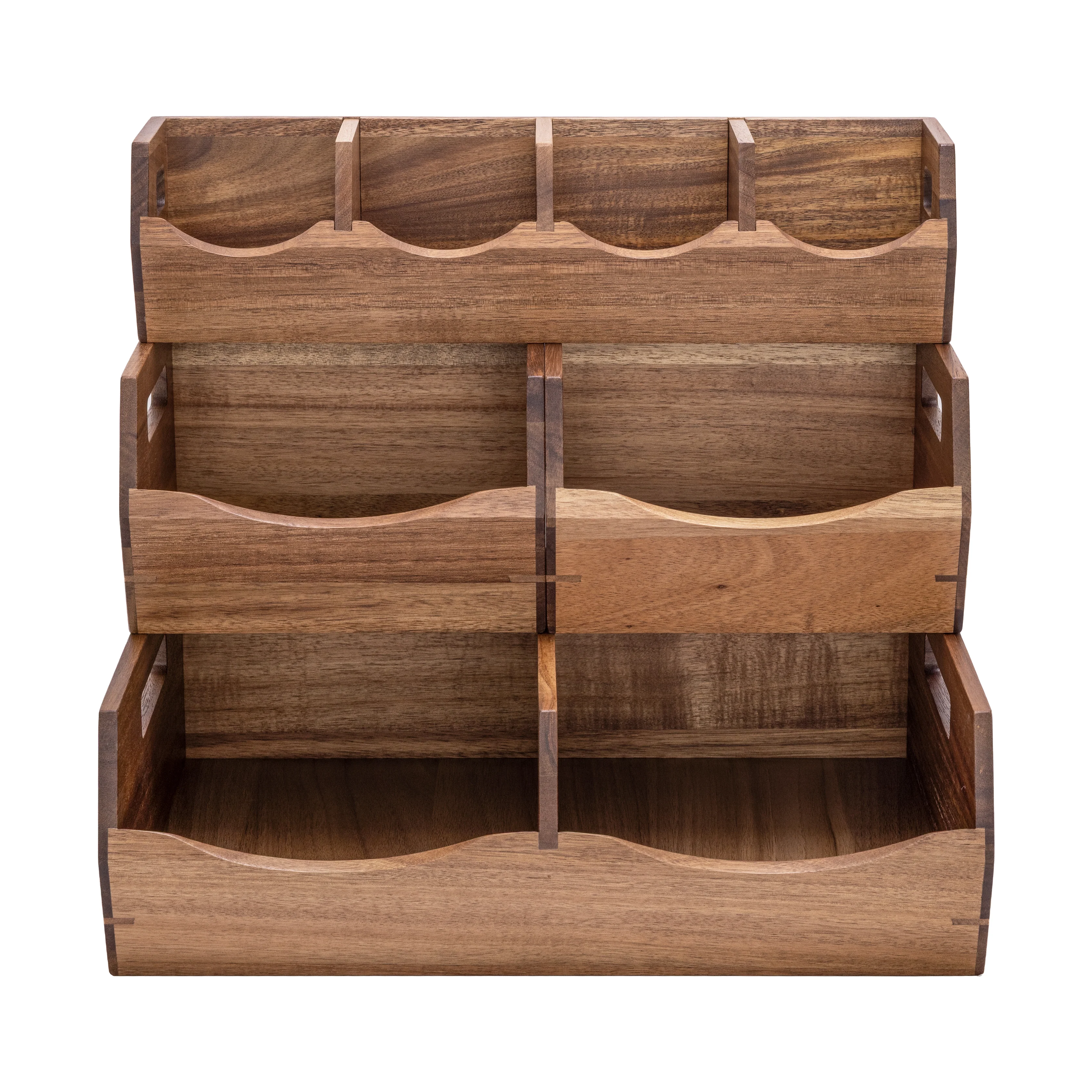 4-Piece Stackable Acacia Bin Set - Image 9