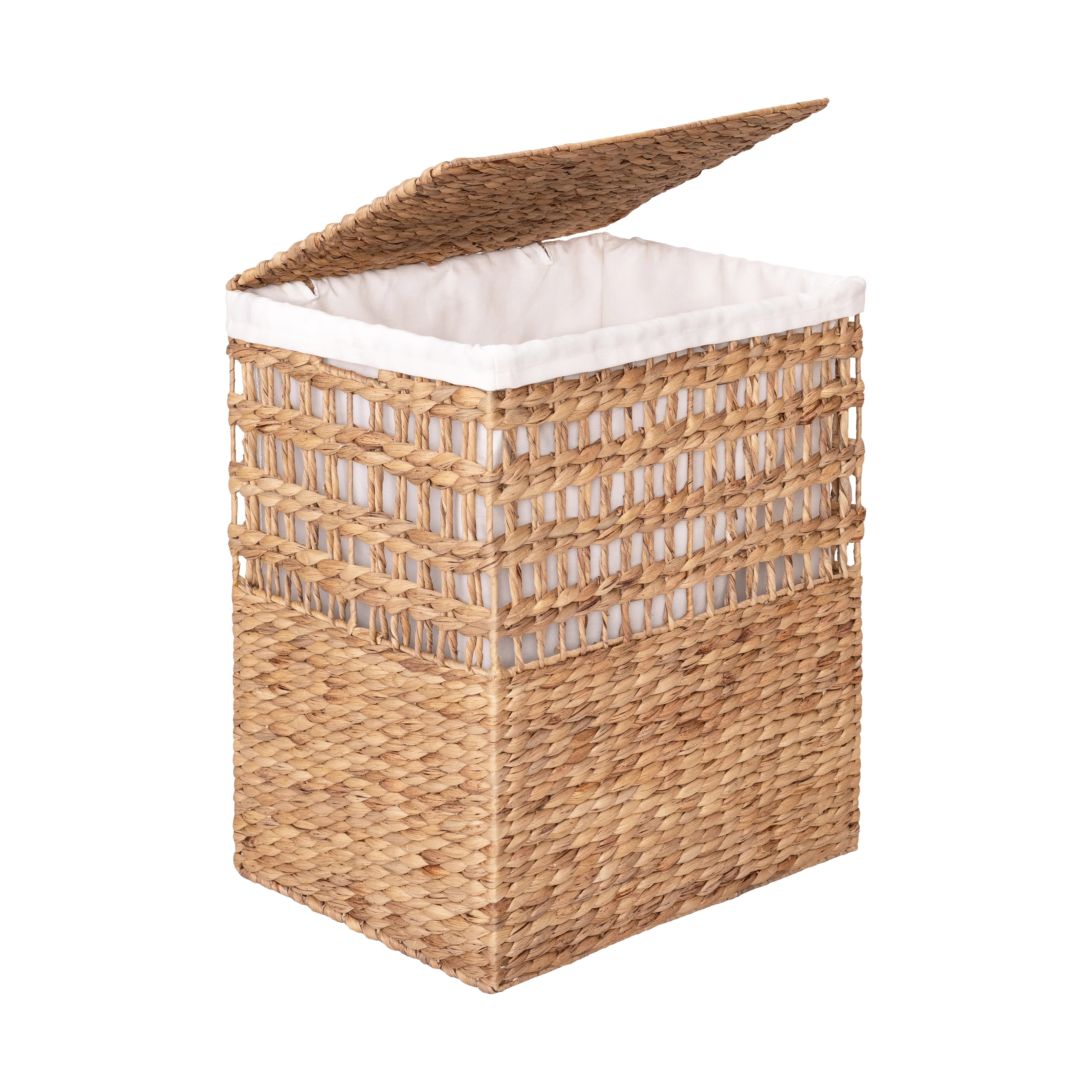 4-Piece Natural Water Hyacinth Handwoven Laundry Hamper and Basket Set - Image 7