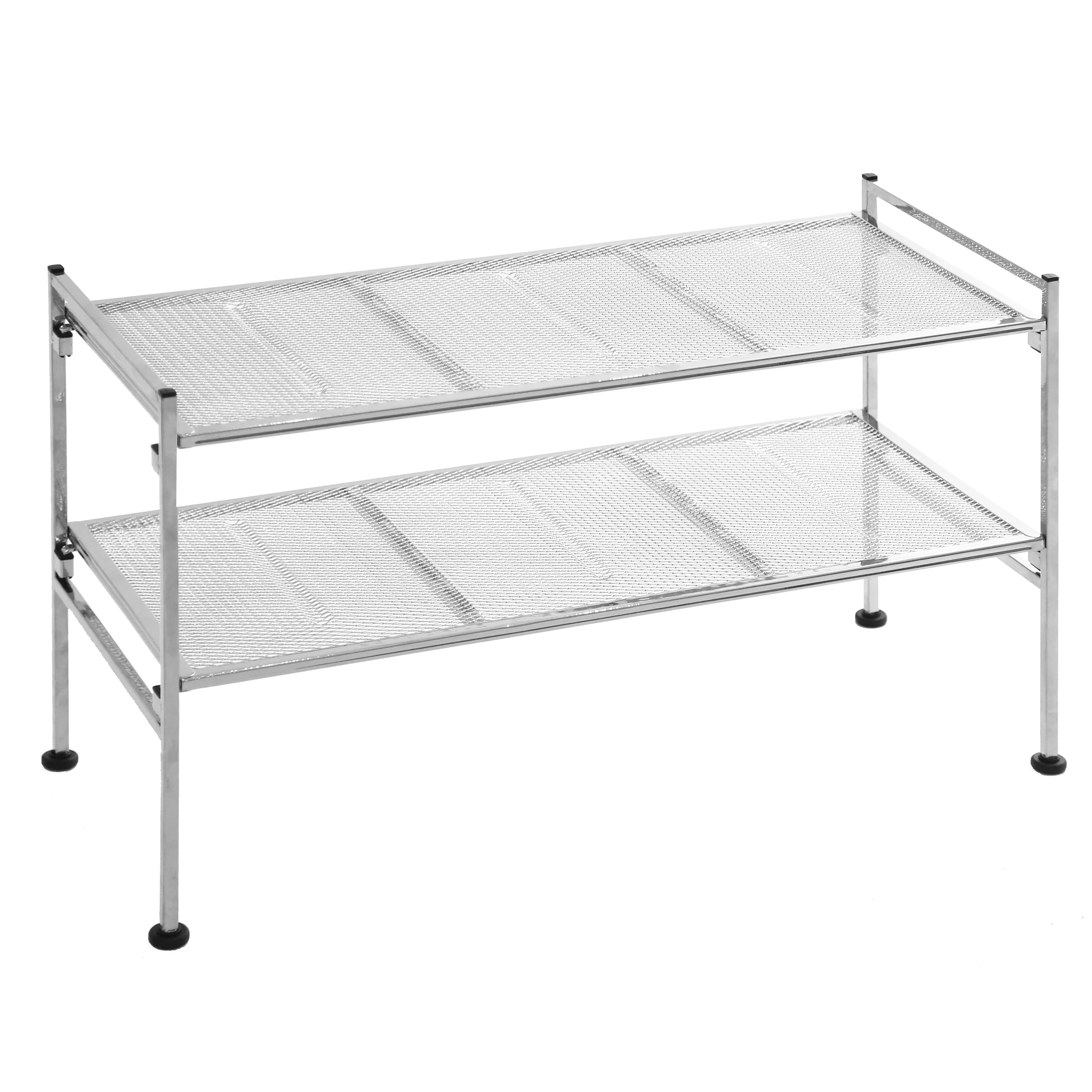 4-Tier Metal Mesh Shoe Rack, Silver - Image 15