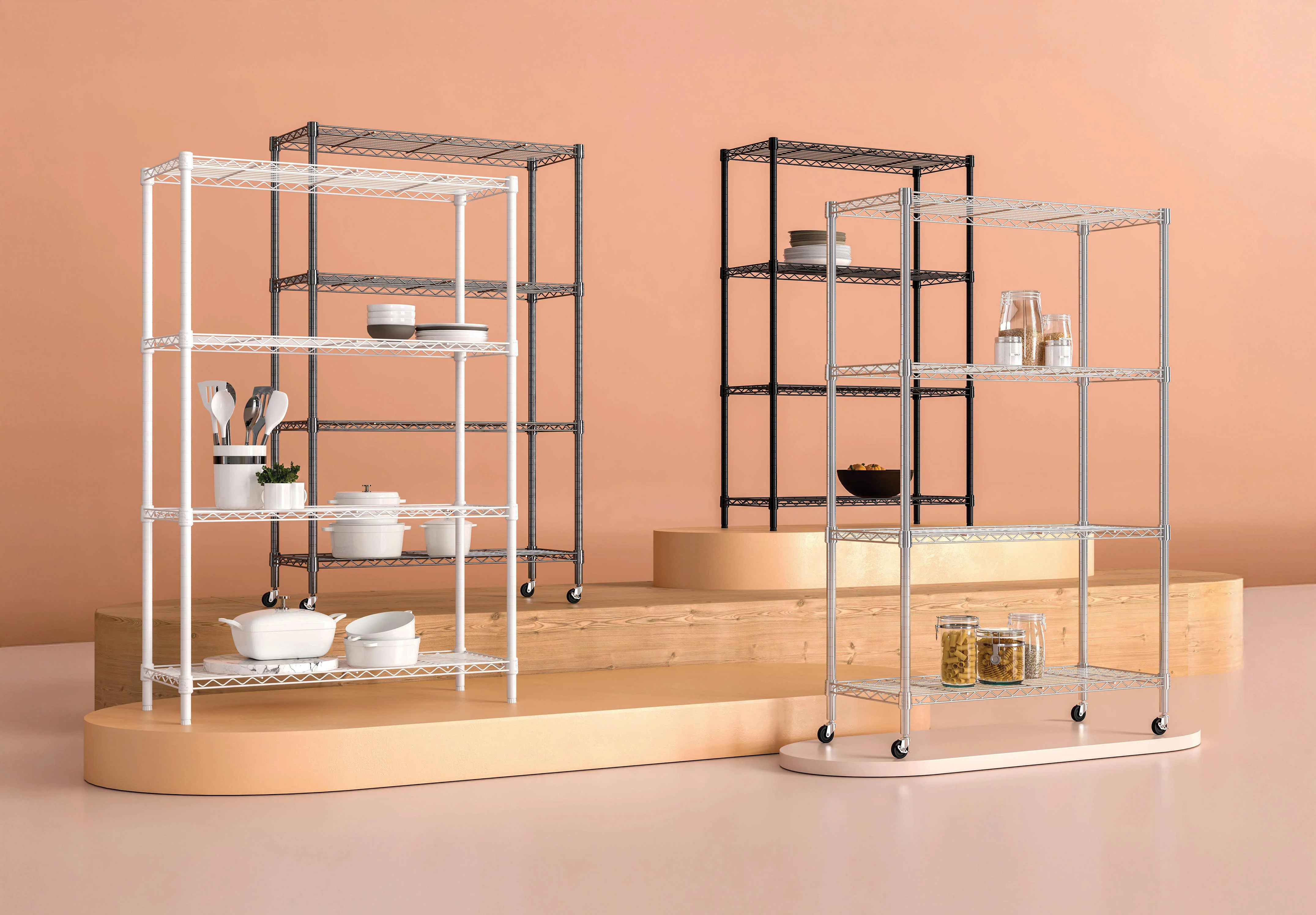 4-Tier NSF-Certified Steel Shelving, Silver - Image 11