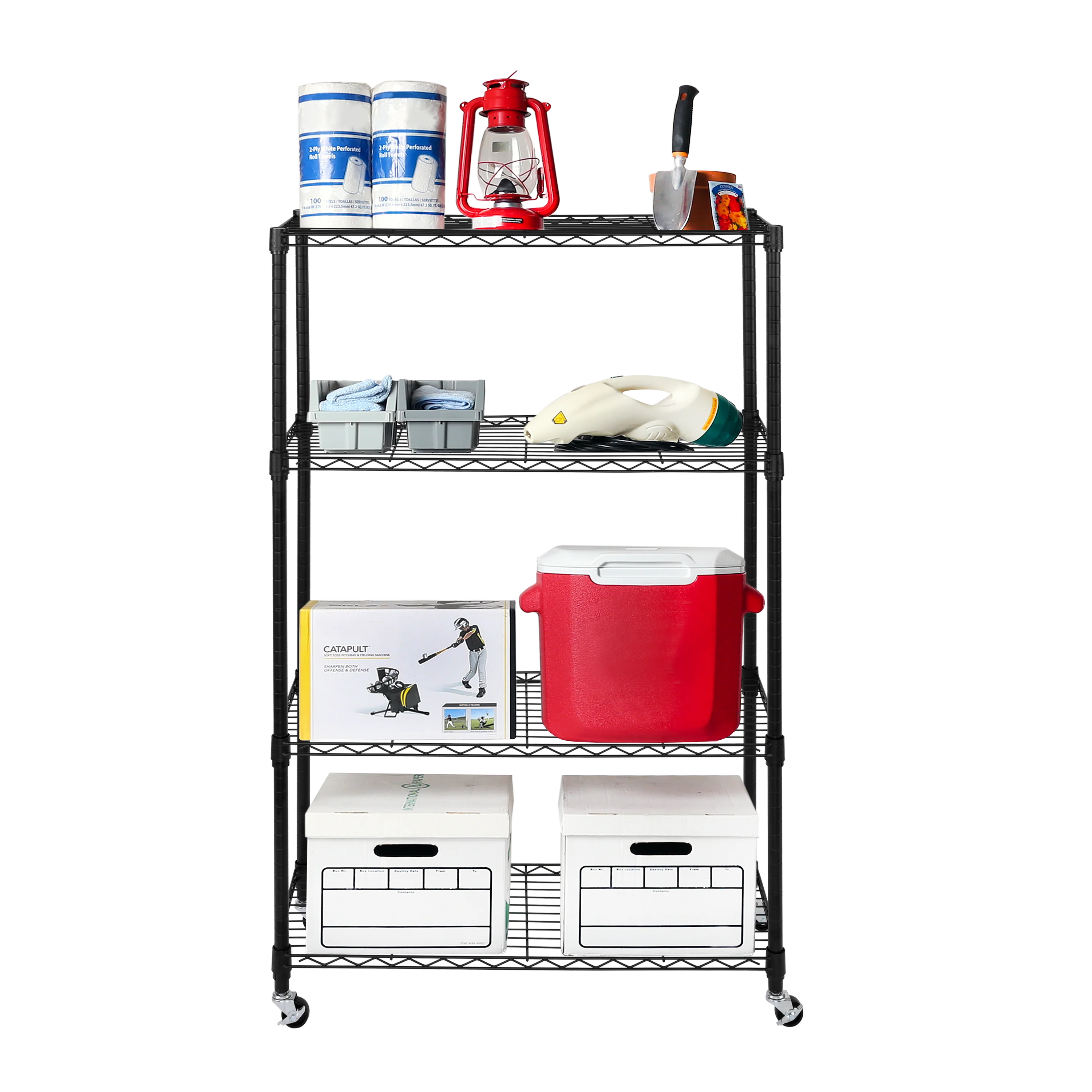 4-Tier NSF-Certified Steel Shelving, Black - Image 12