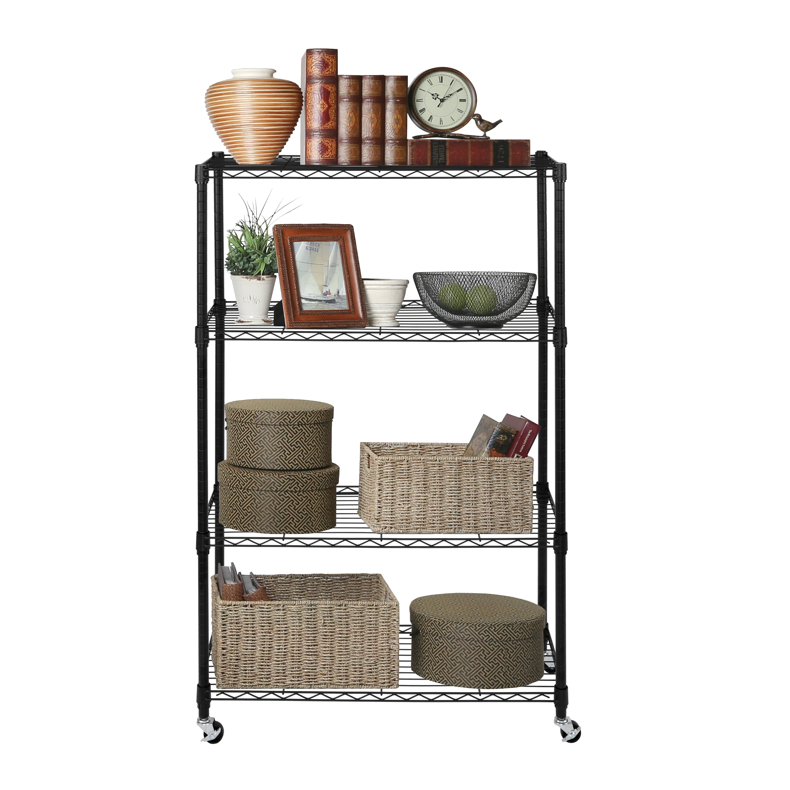 4-Tier NSF-Certified Steel Shelving, Black - Image 13