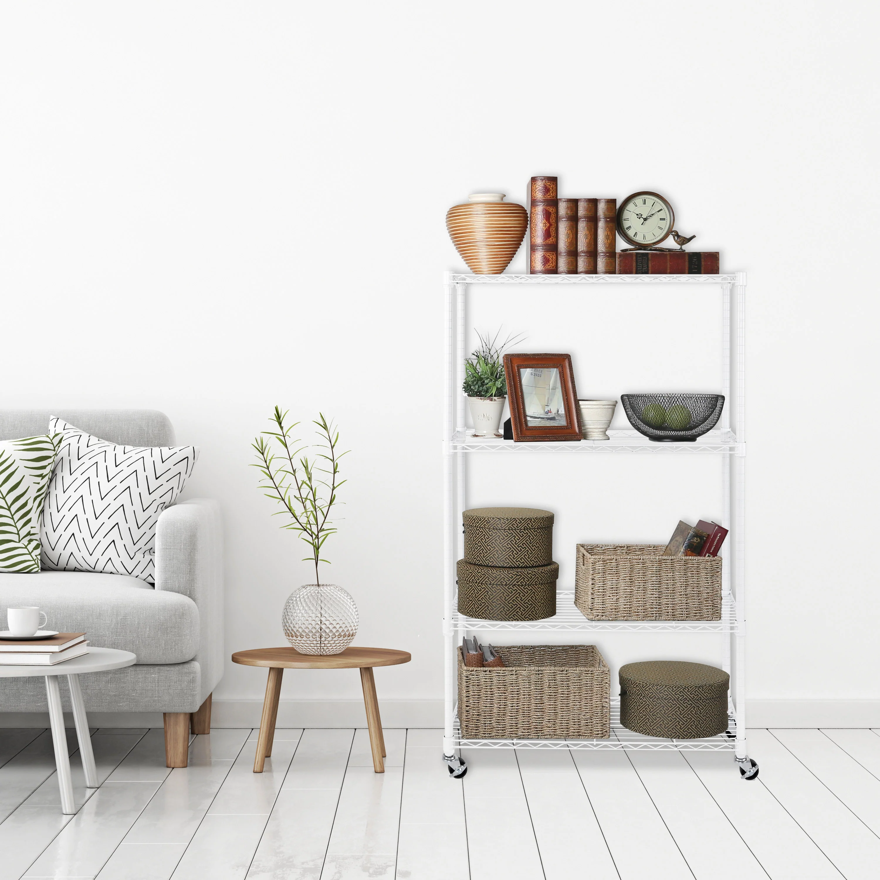 4-Tier NSF-Certified Steel Shelving, White - Image 8