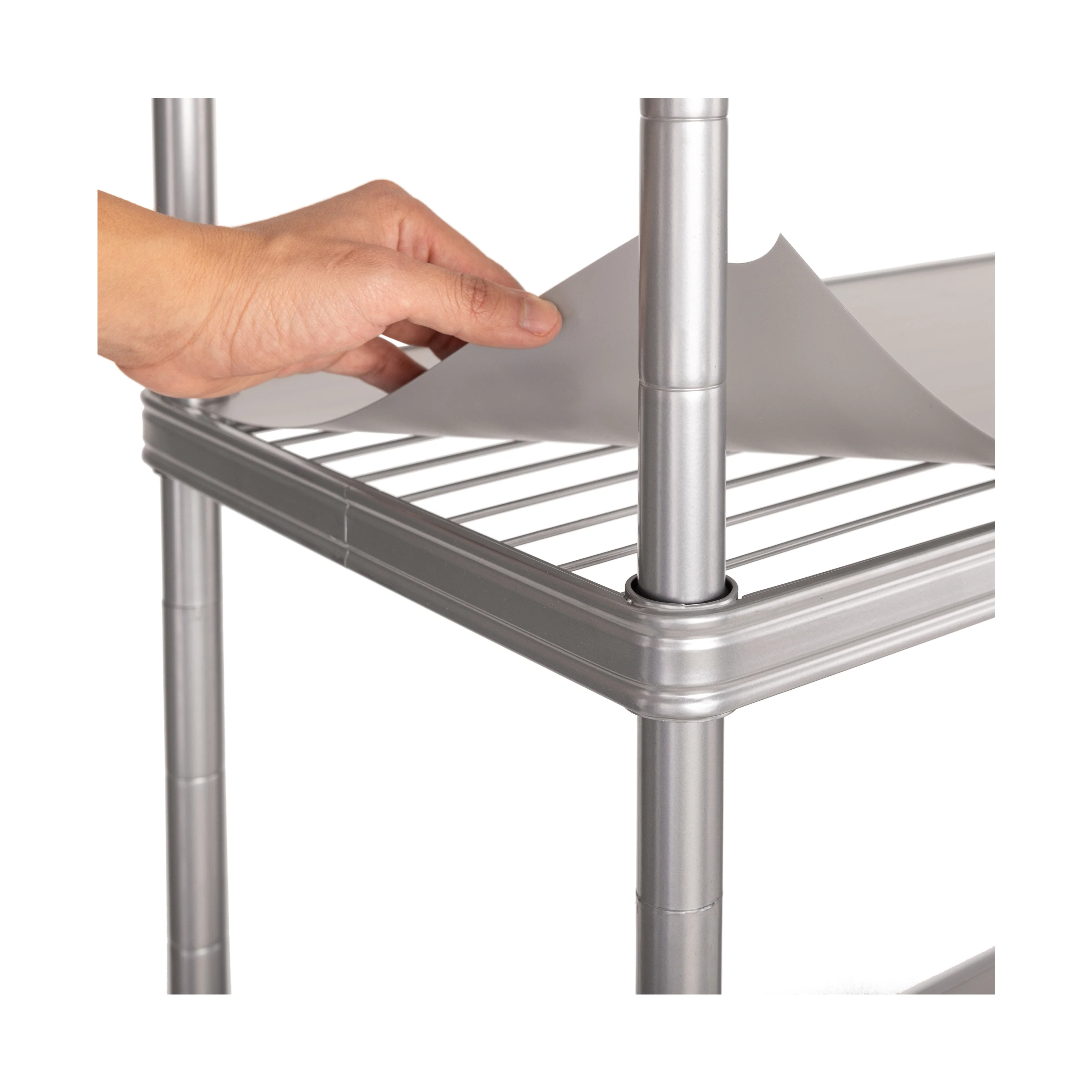 HOME 4-Tier Steel Shelving with Shelf Liners - Image 10