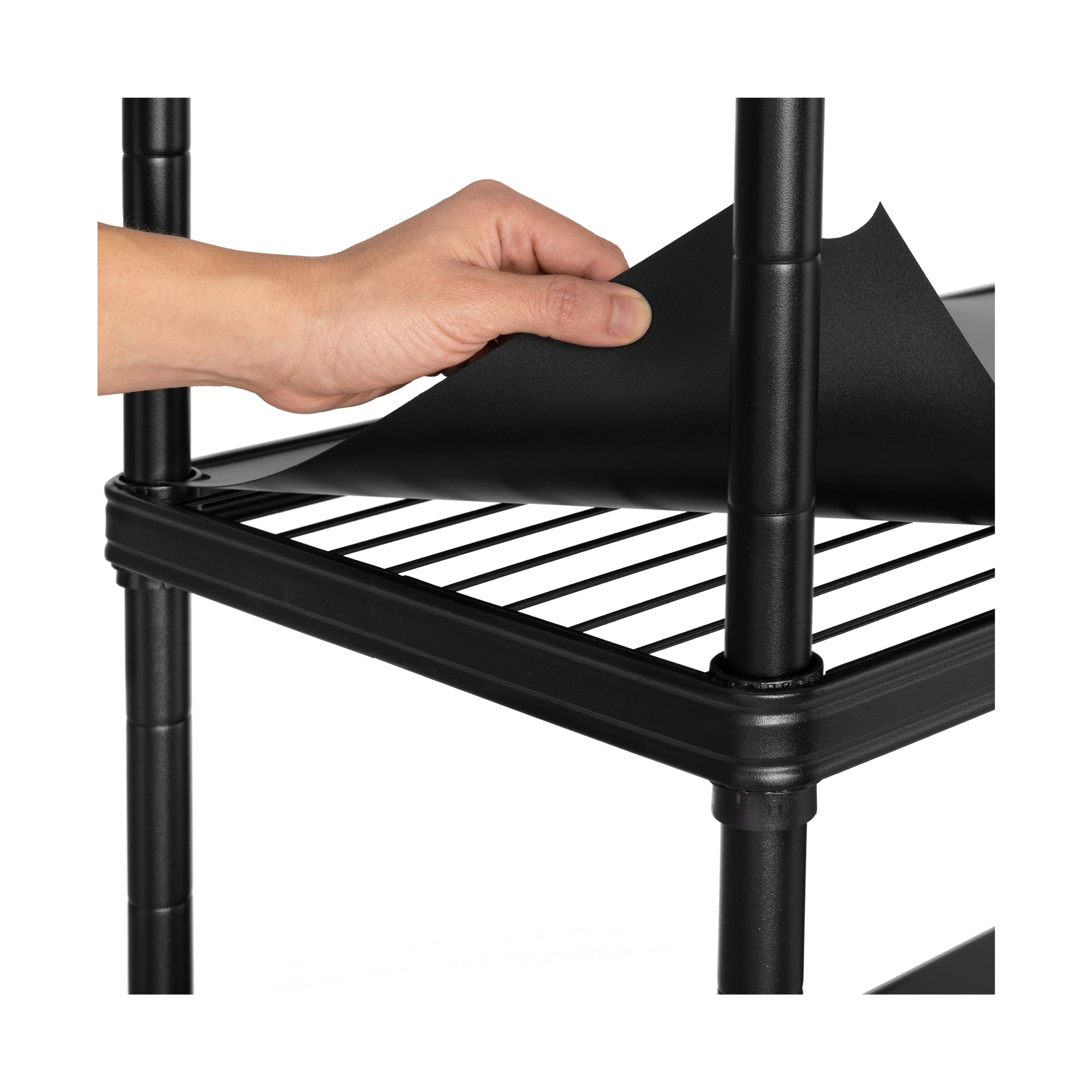 HOME 4-Tier Steel Shelving with Shelf Liners - Image 25