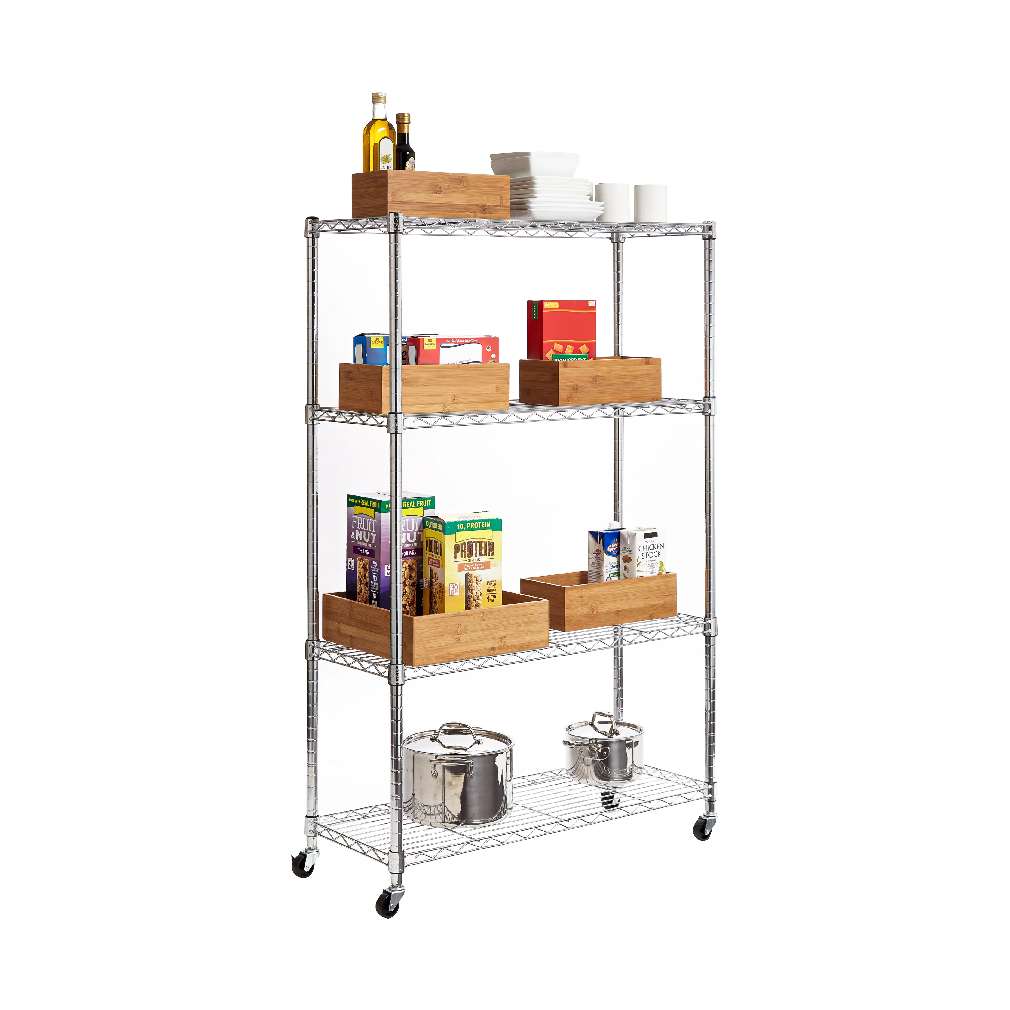 5-Piece Bamboo Storage Organizer Box Set - Image 16