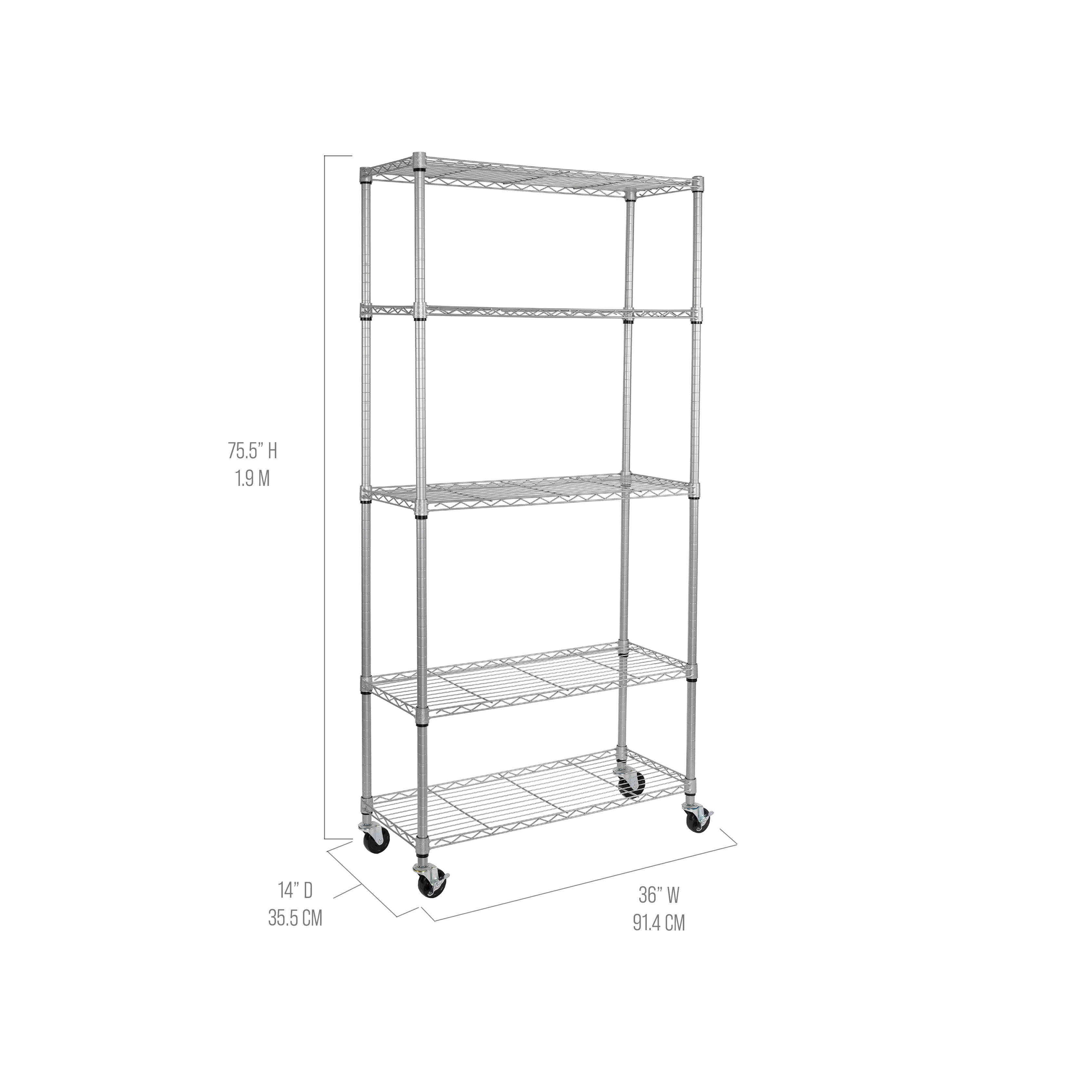 5-Tier NSF-Certified Steel Shelving - Image 3