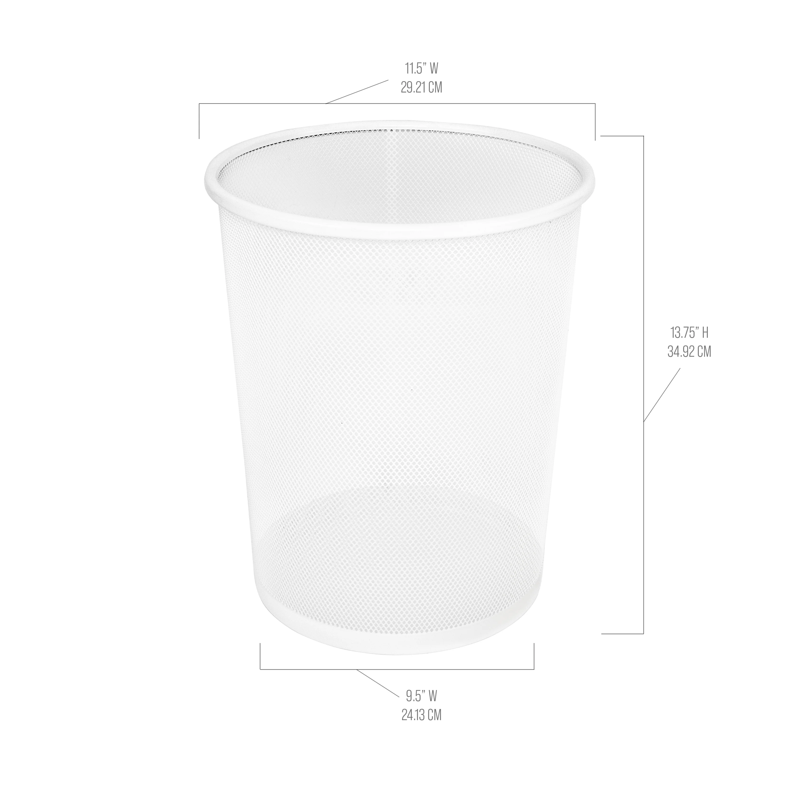 6 Gal. Round Mesh Wastebasket Recycling Bin (2-Pack) - Image 11
