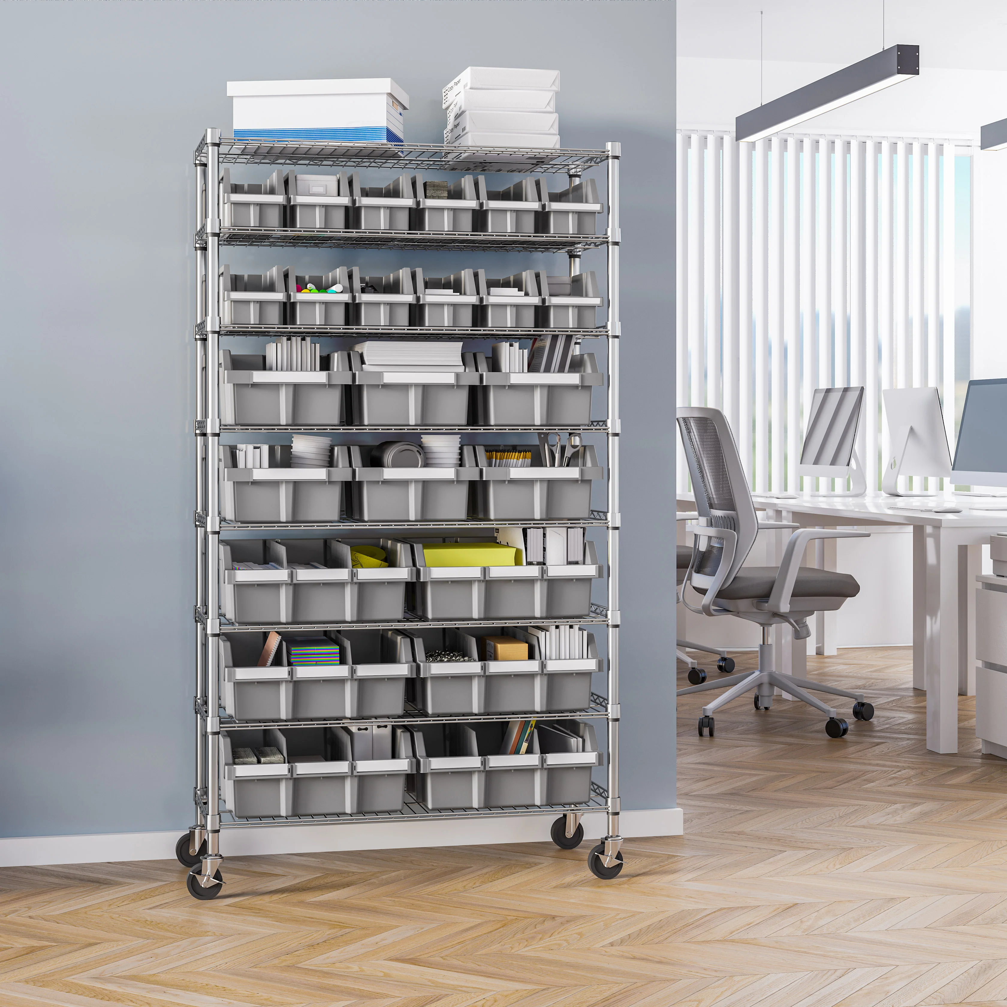 8-Tier NSF-Certified 24-Bin Rack - Image 36
