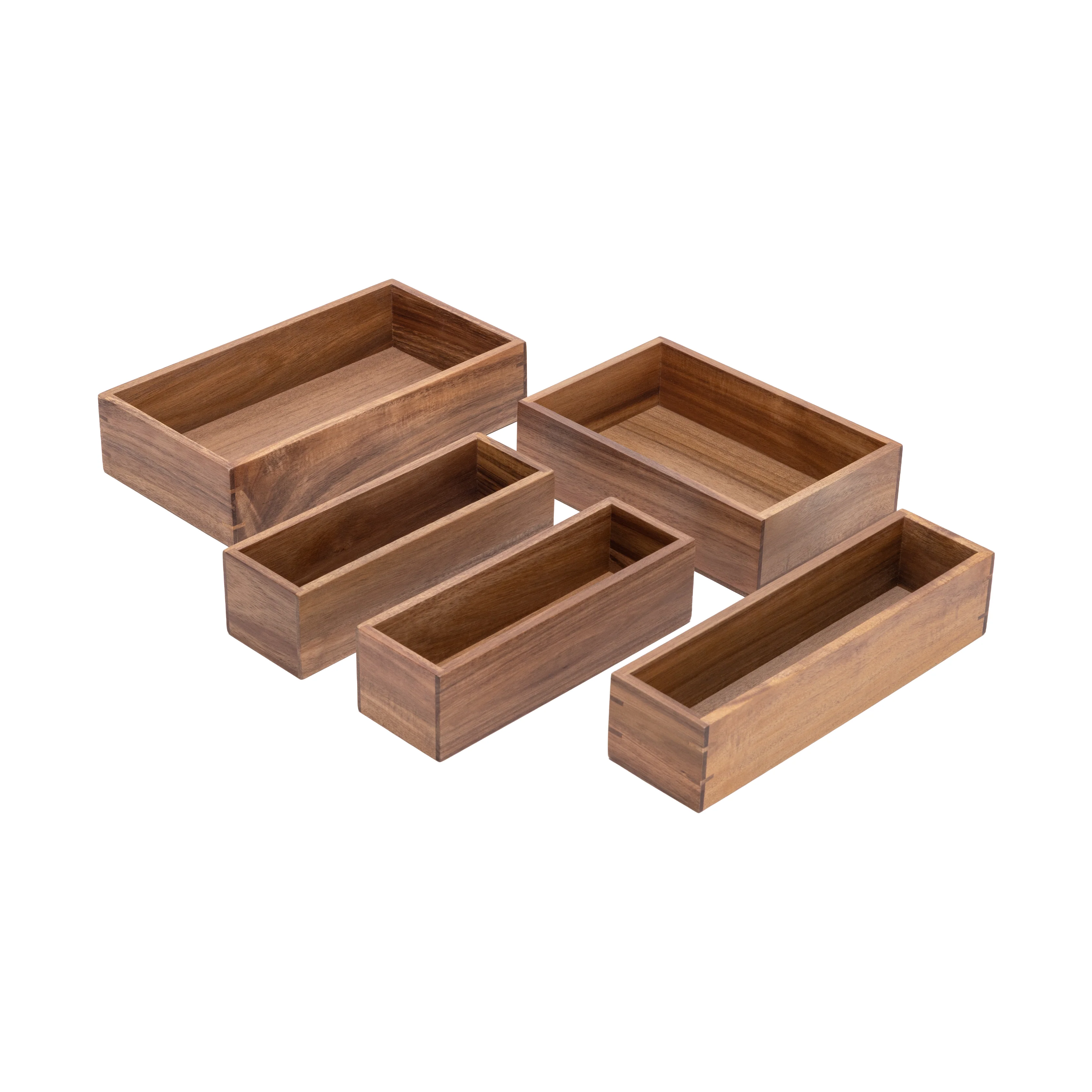 9-Piece Acacia Storage Box Set - Image 16