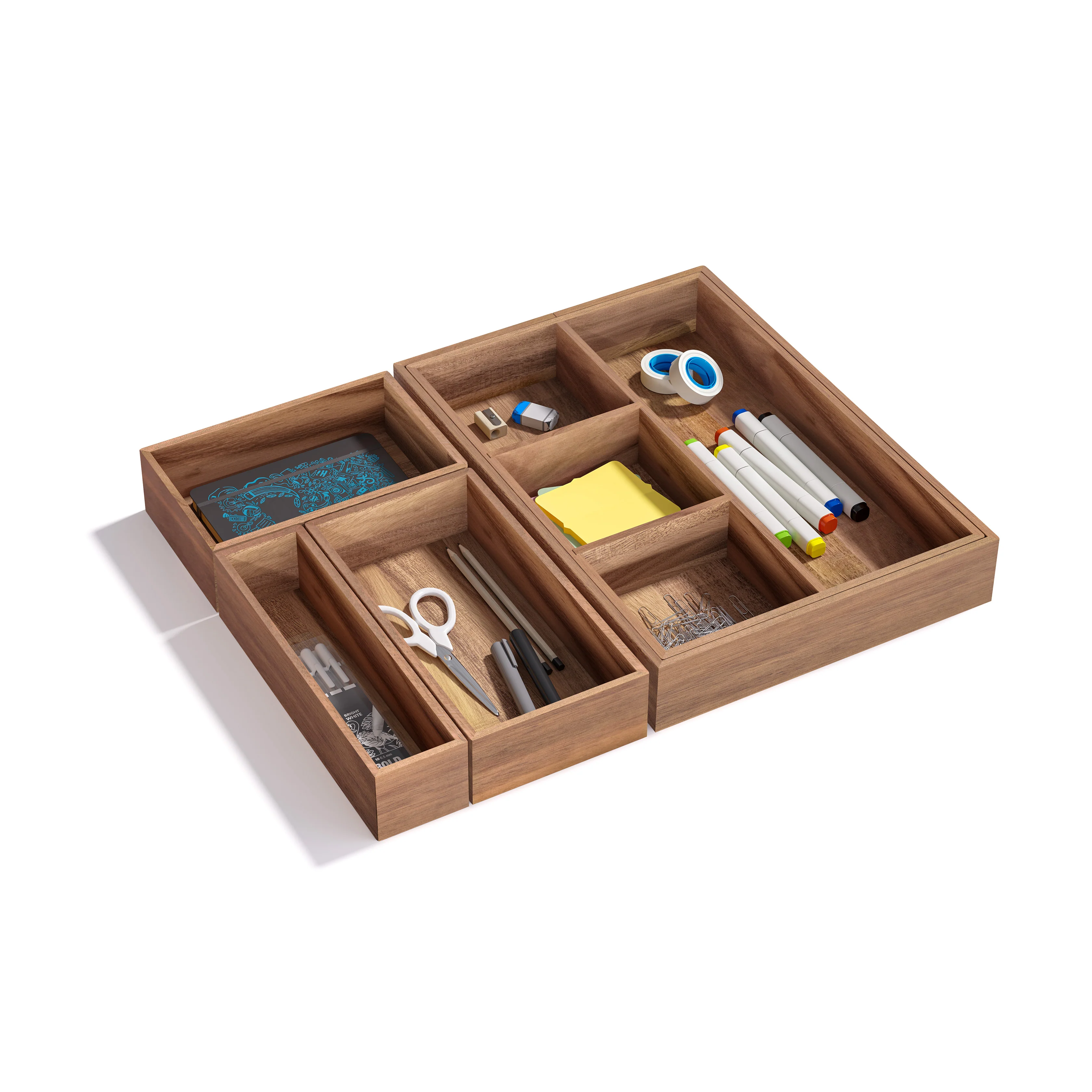 9-Piece Acacia Storage Box Set - Image 8