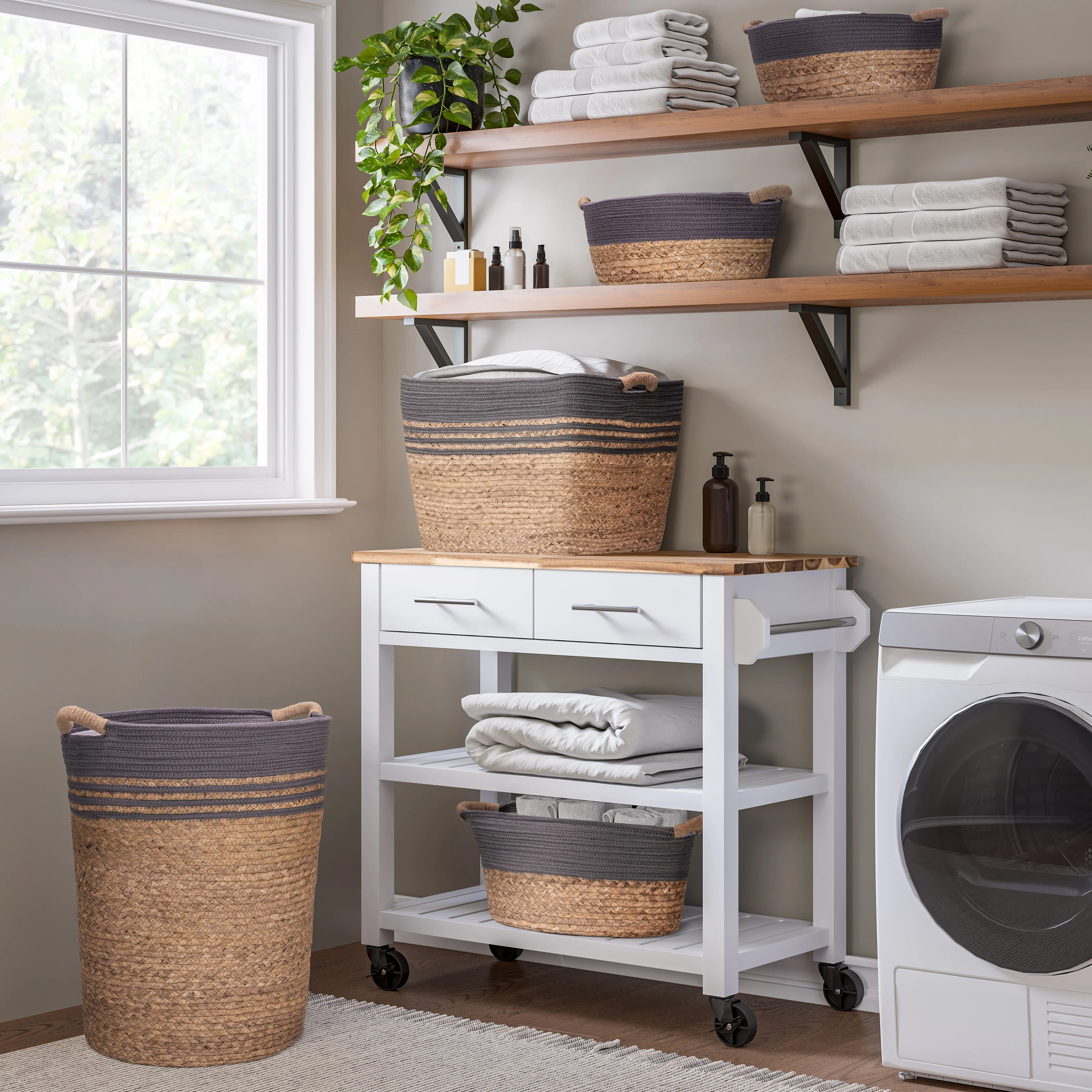 Acacia Top Kitchen Cart - Image 11