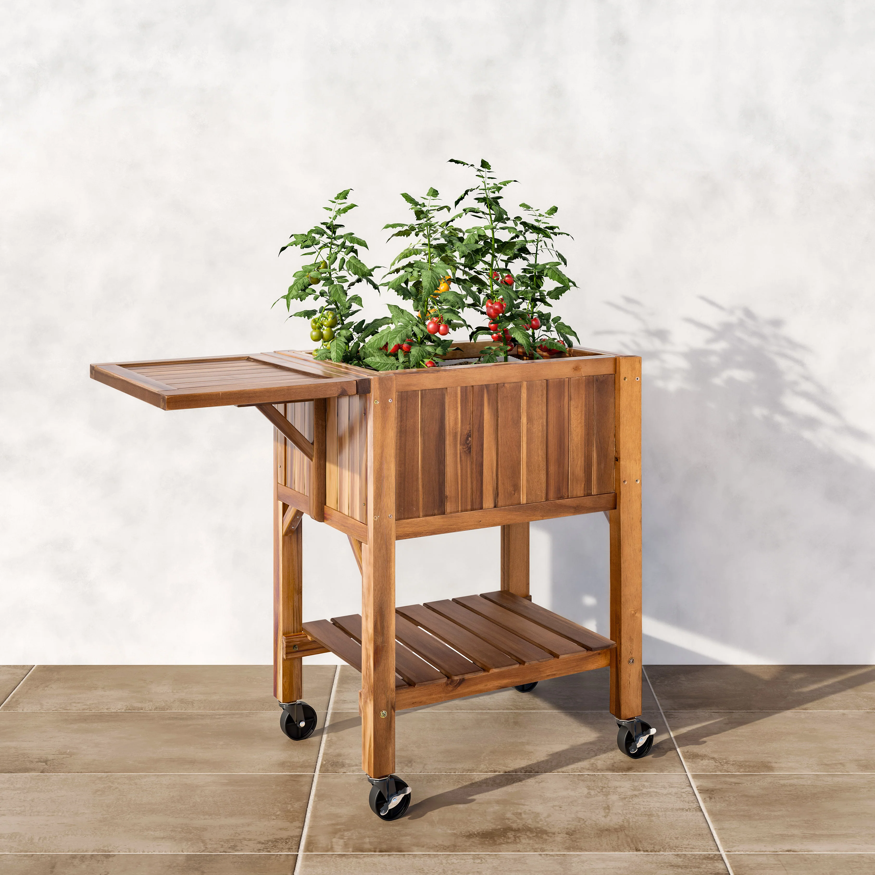 Acacia Wood Raised Planter Bed - Image 12