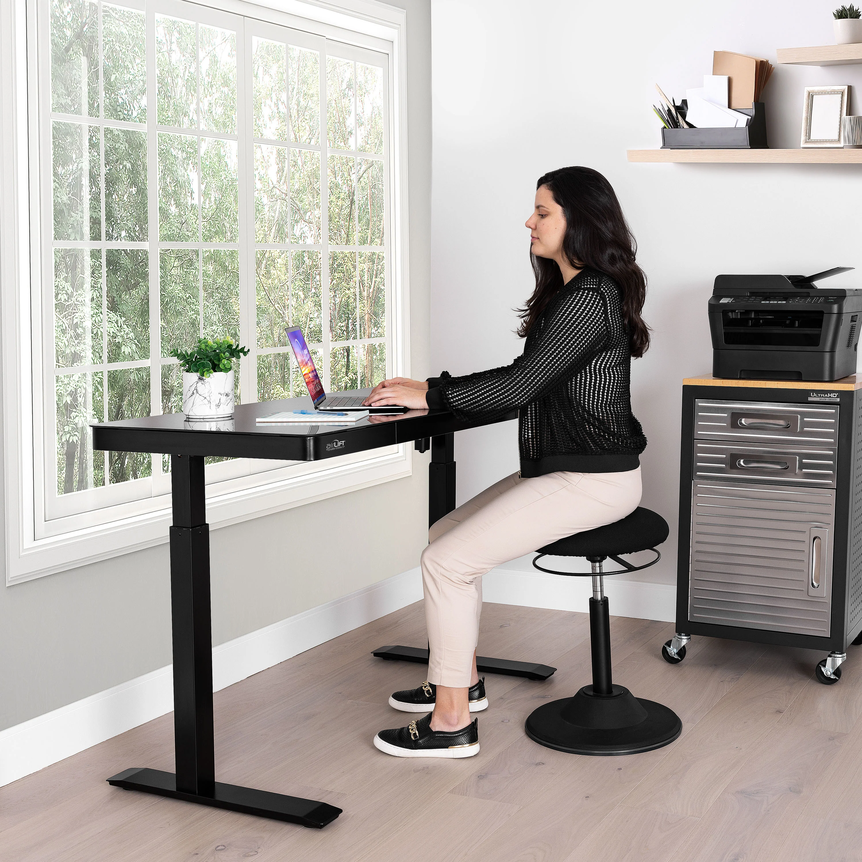 airLIFT® Electric Height-Adjustable Tempered Glass Desk - Image 4