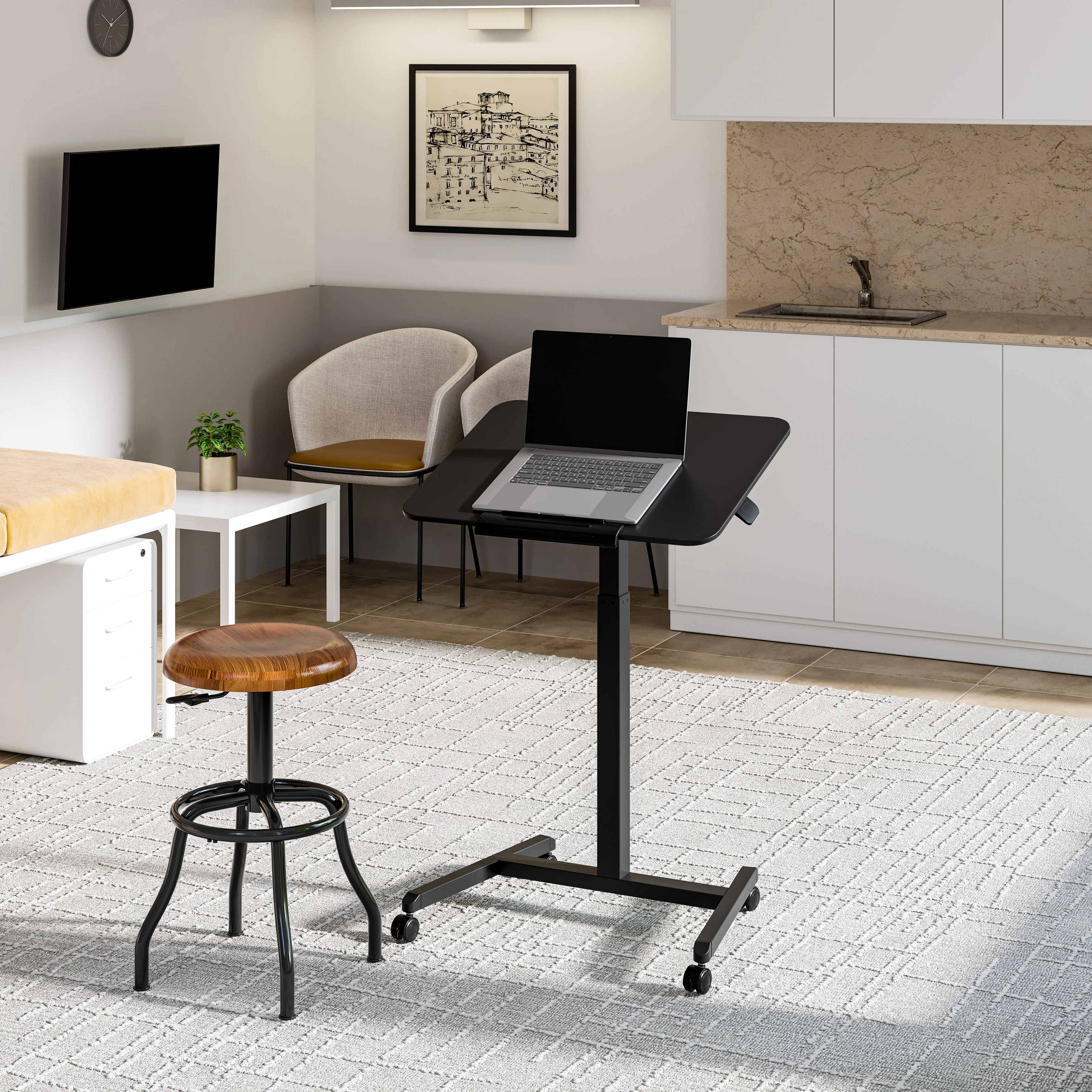 airLIFT® Tilting Height Adjustable Mobile Desk Cart - Image 14