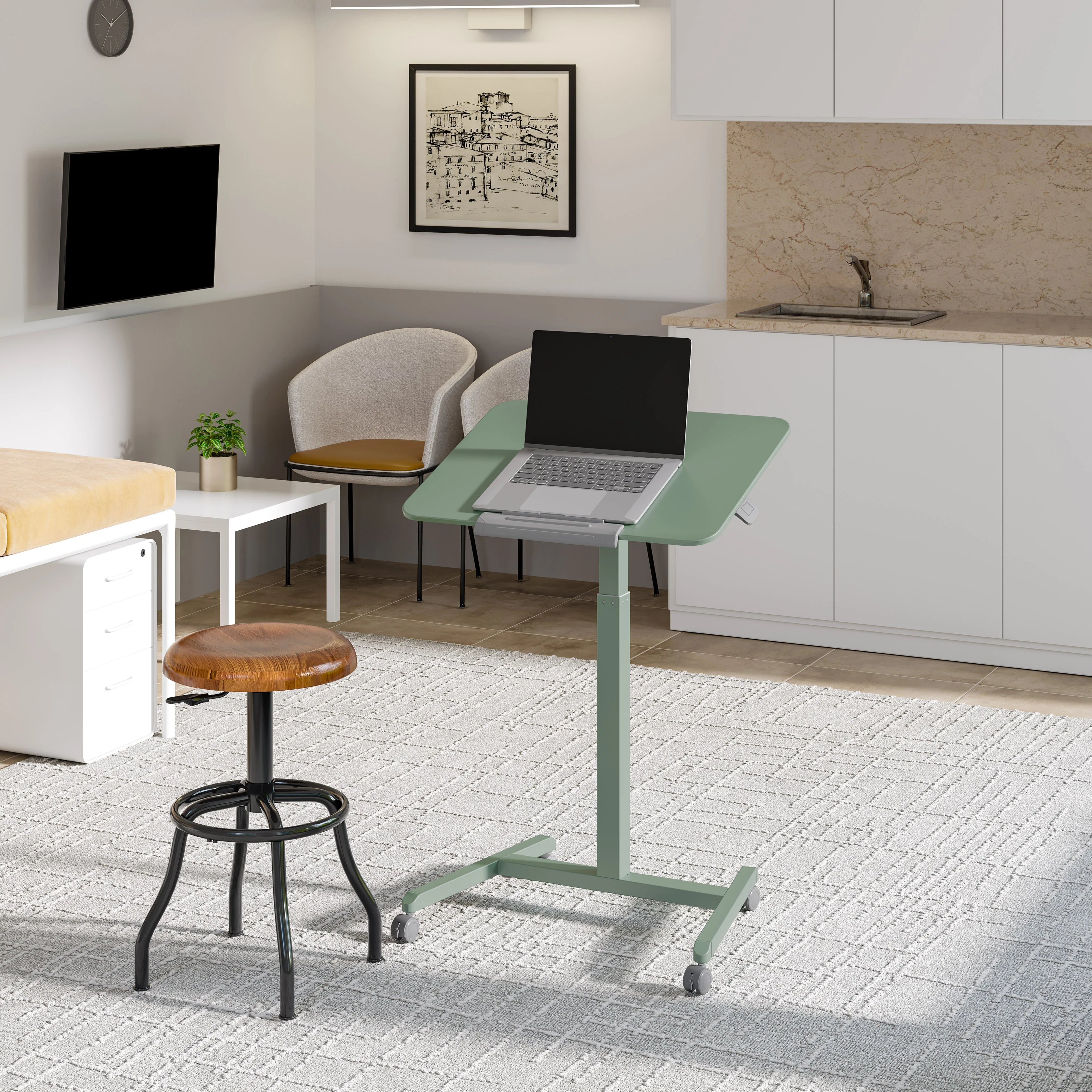 airLIFT® Tilting Height Adjustable Mobile Desk Cart - Image 18