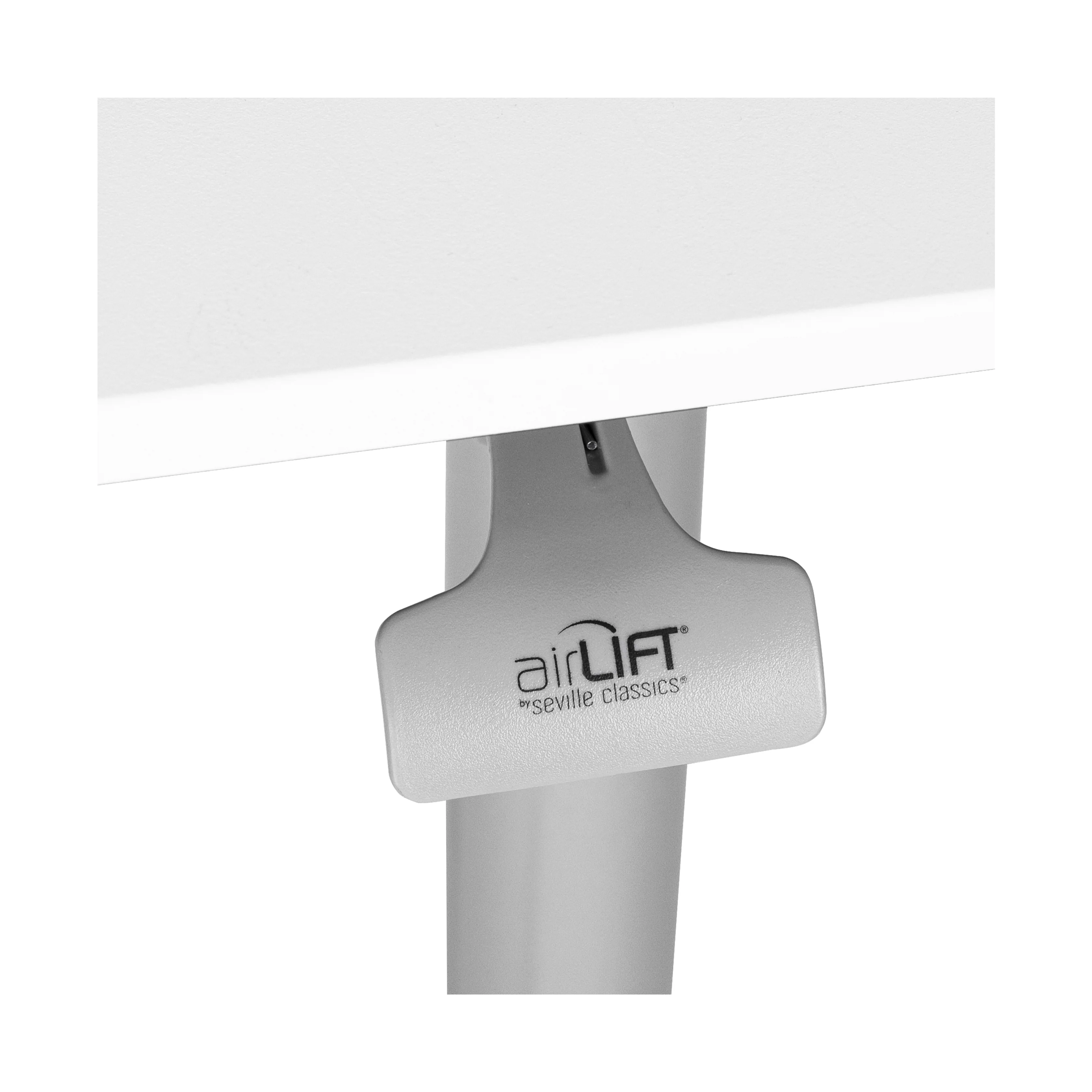 airLIFT® Premium Pneumatic Sit-Stand Mobile Desk Cart, White - Image 9