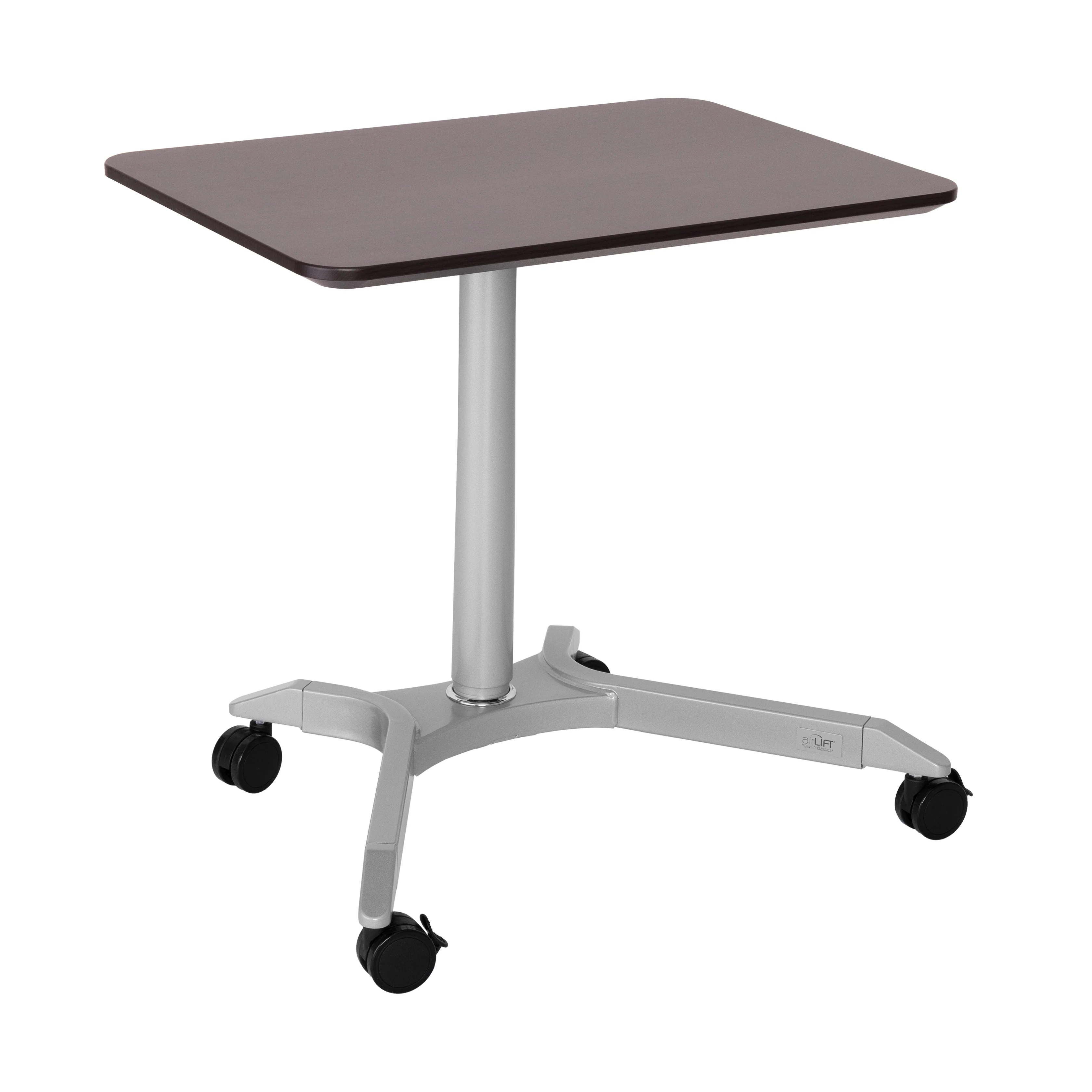 airLIFT® Premium Pneumatic Sit-Stand Mobile Desk Cart, Espresso - Image 9