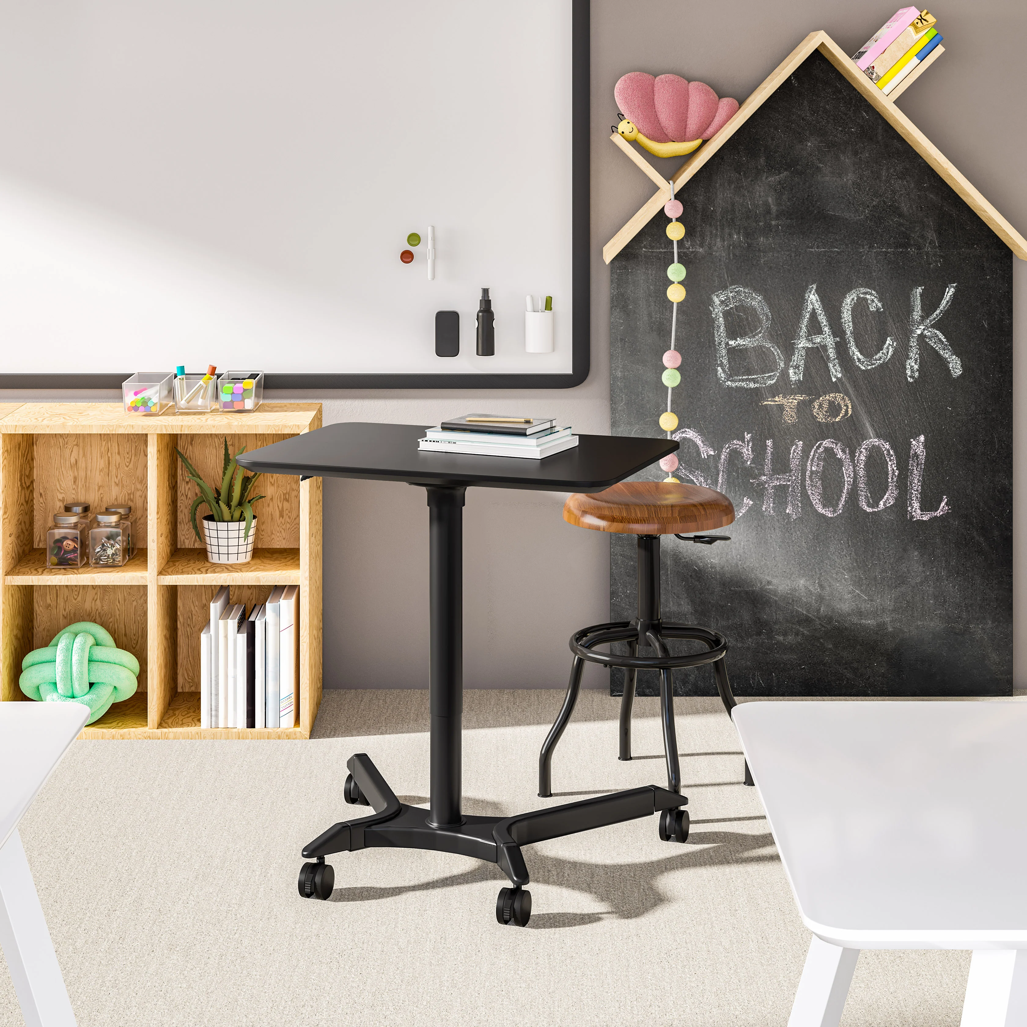 airLIFT® Premium Pneumatic Sit-Stand Mobile Desk Cart - Image 29