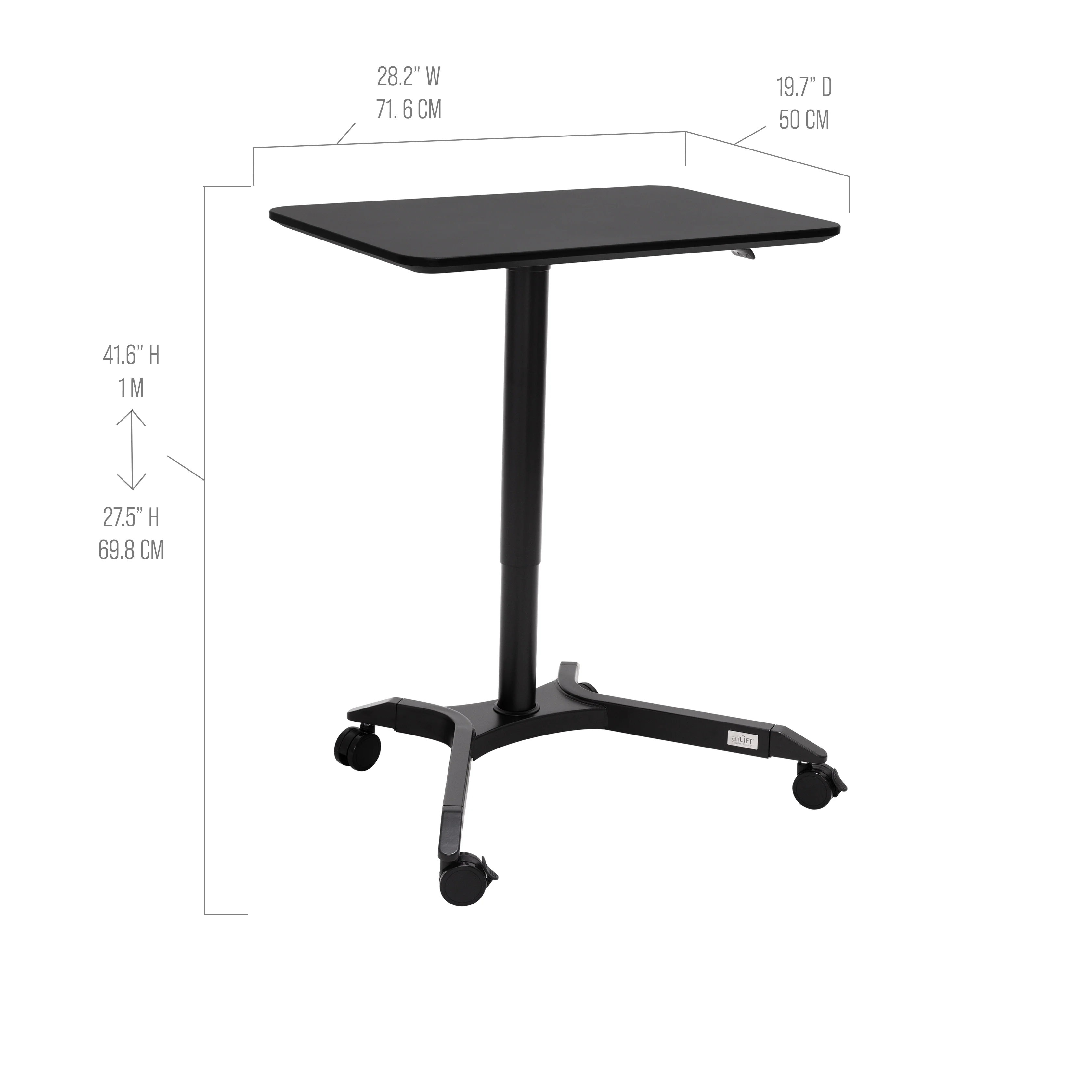 airLIFT® Premium Pneumatic Sit-Stand Mobile Desk Cart - Image 30