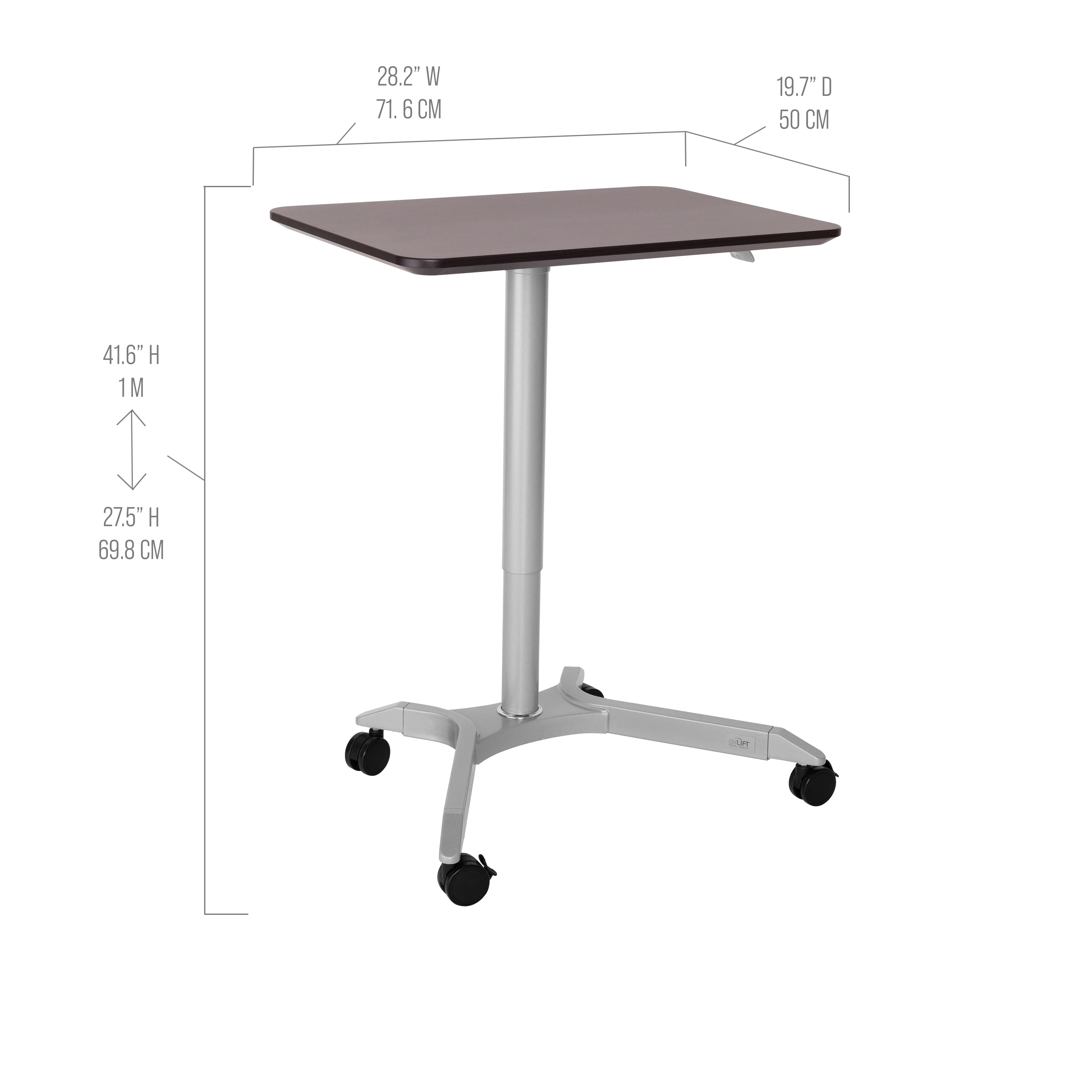 airLIFT® Premium Pneumatic Sit-Stand Mobile Desk Cart - Image 32