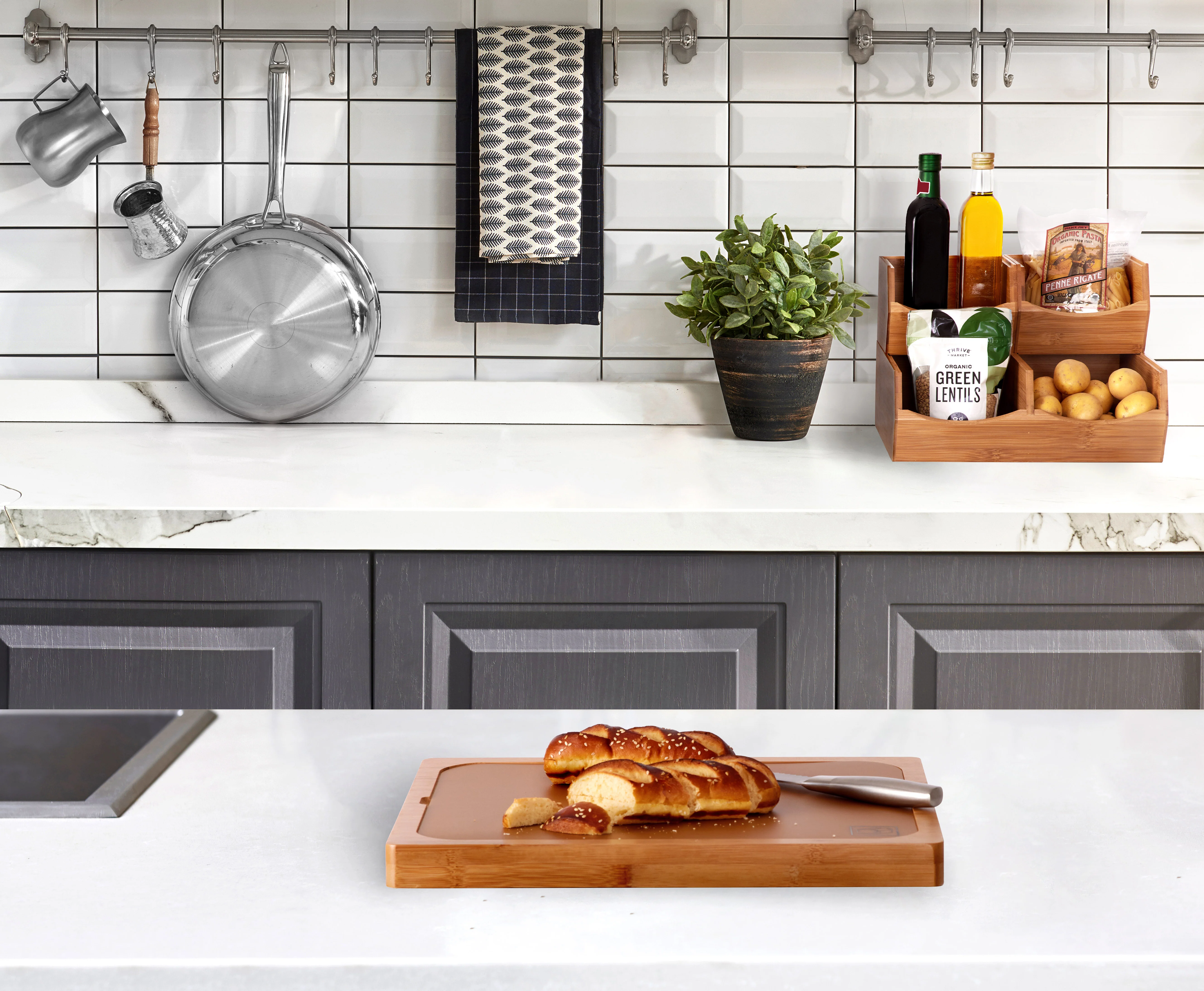 Bamboo Cutting Board w/ 7 Color-Coded Cutting Mats - Image 13