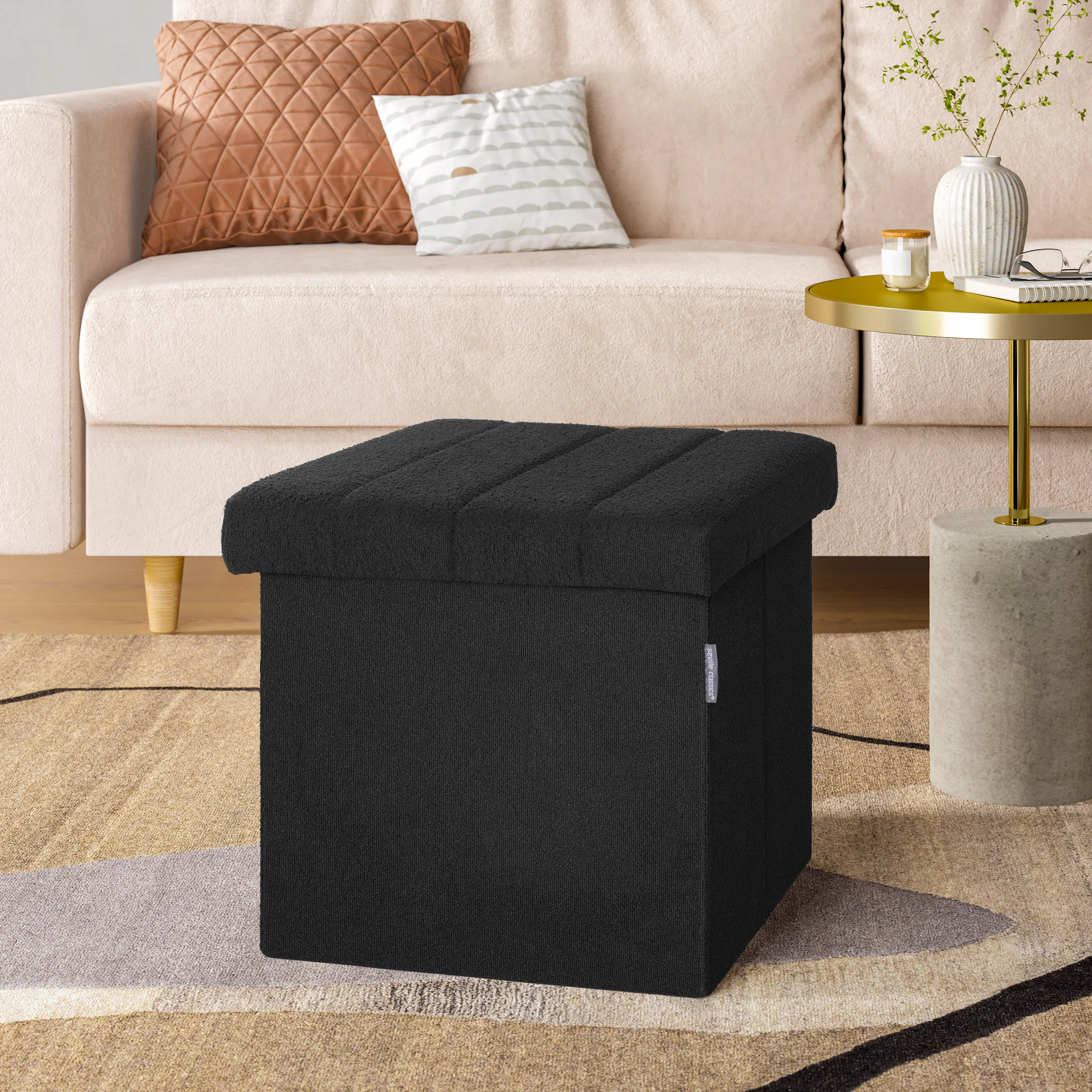Channel Tufted Storage Ottoman - Image 21