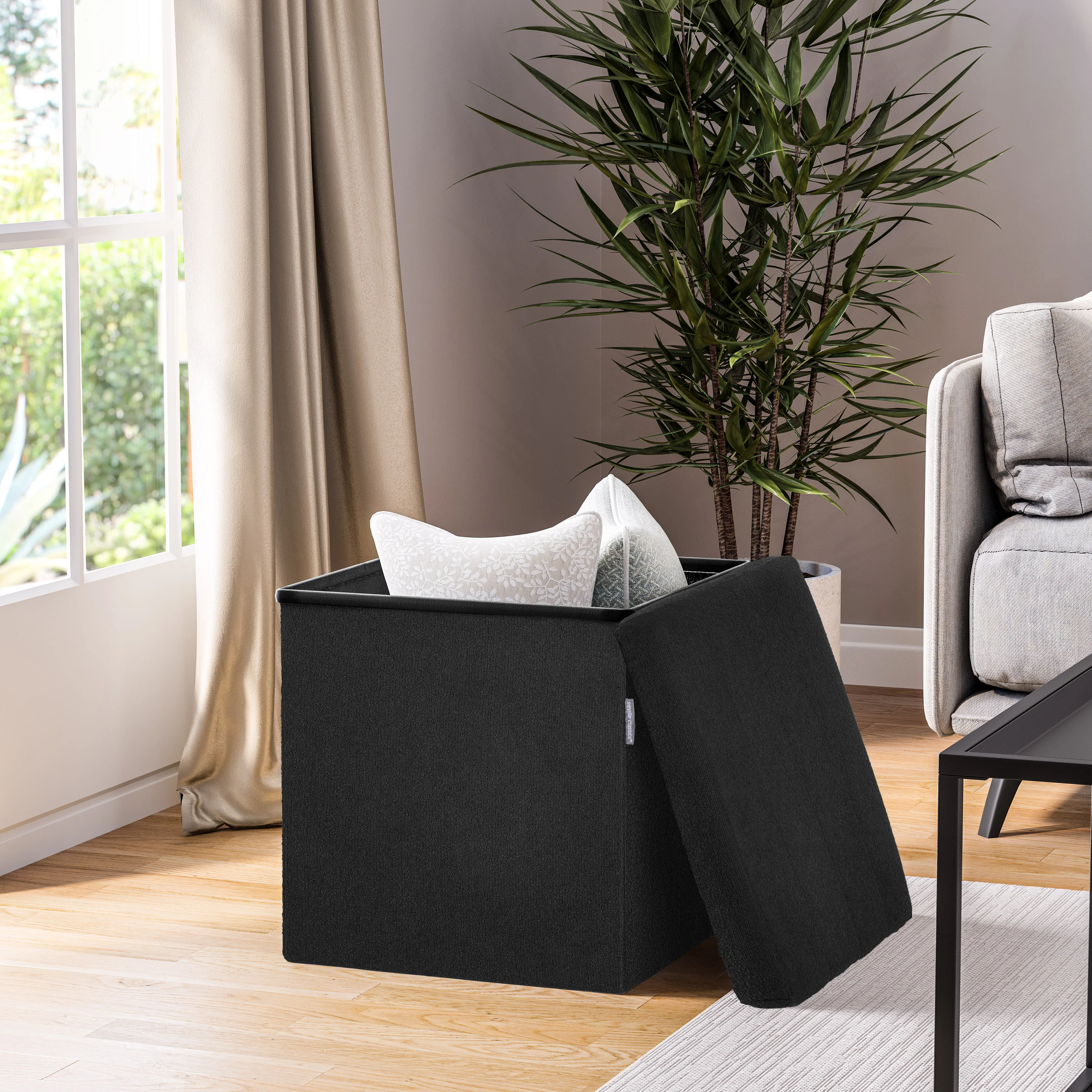 Channel Tufted Storage Ottoman - Image 23
