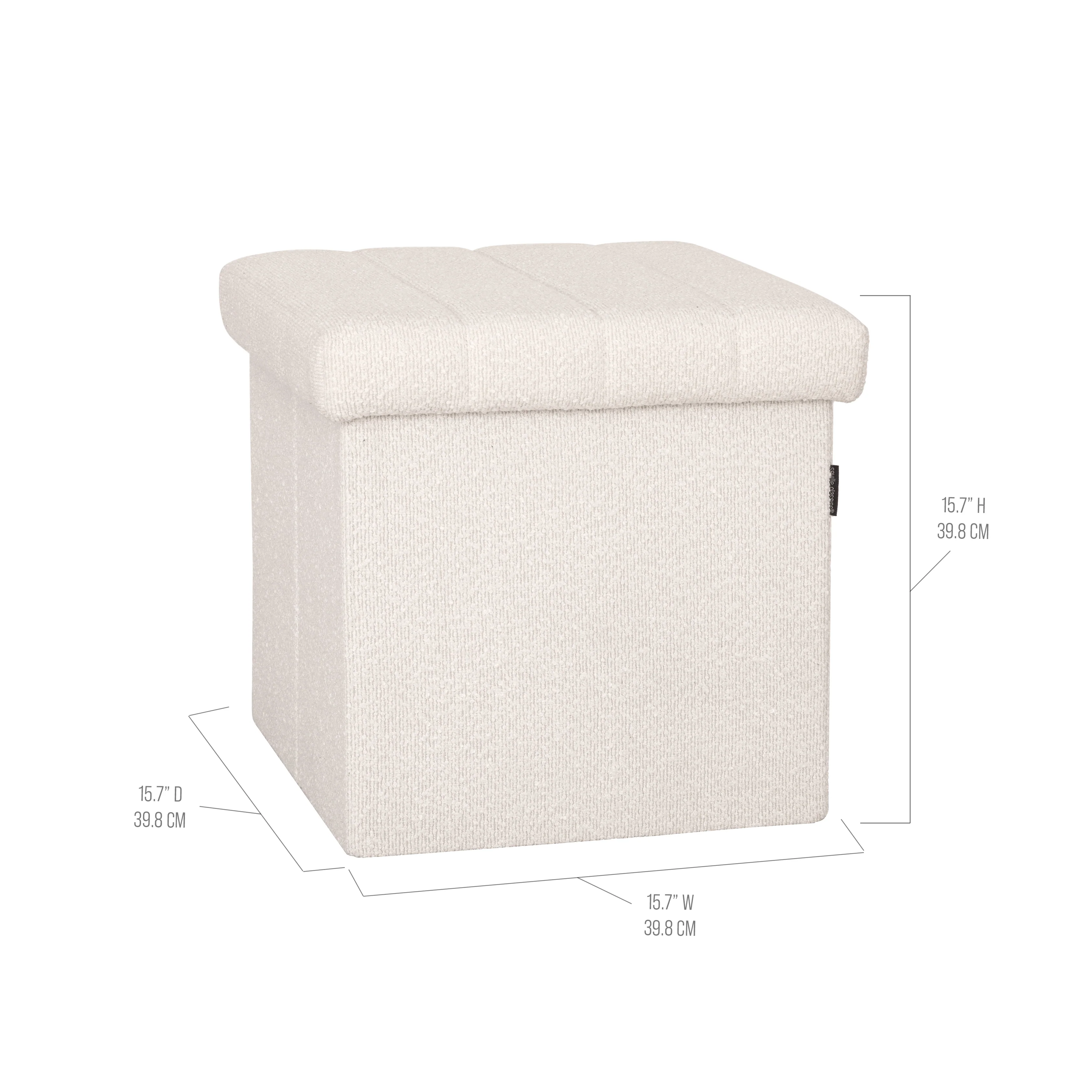 Channel Tufted Storage Ottoman - Image 4