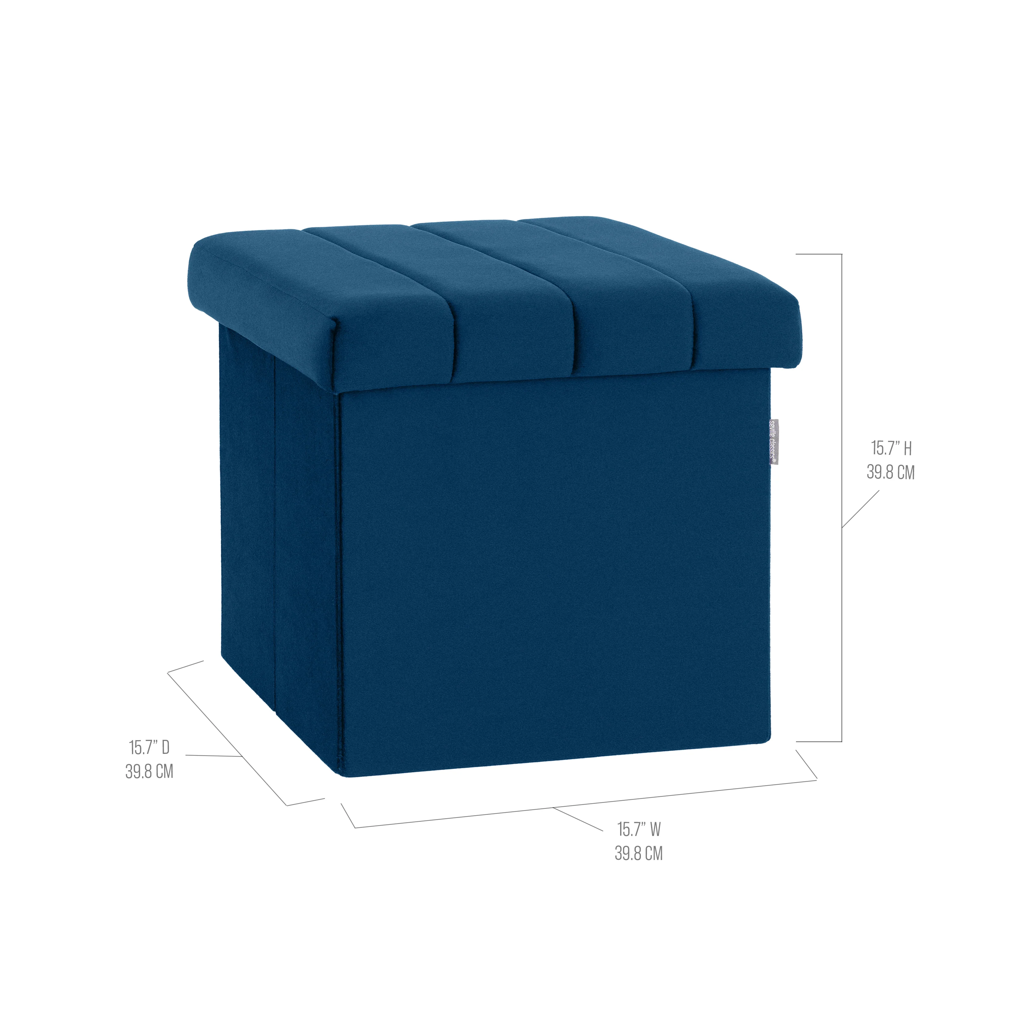 Channel Tufted Storage Ottoman - Image 3