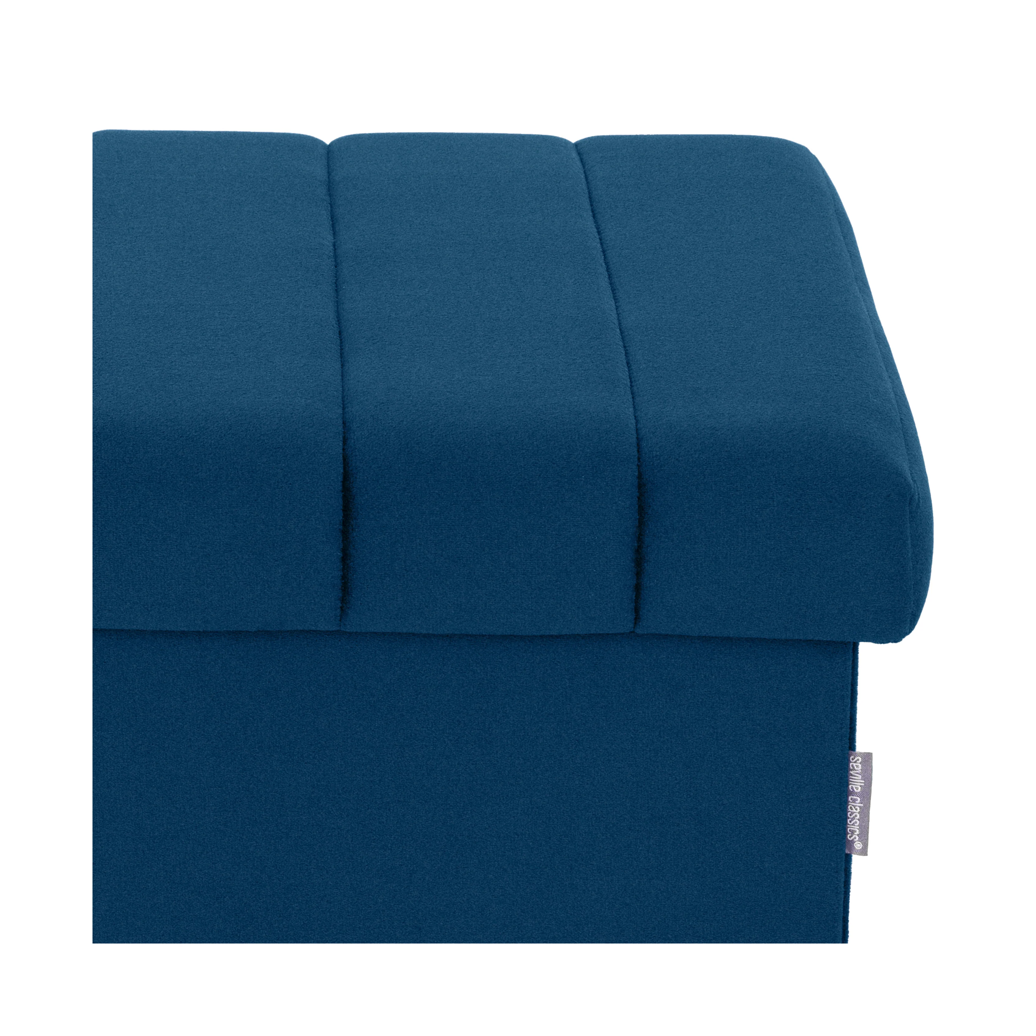 Channel Tufted Storage Ottoman - Image 4