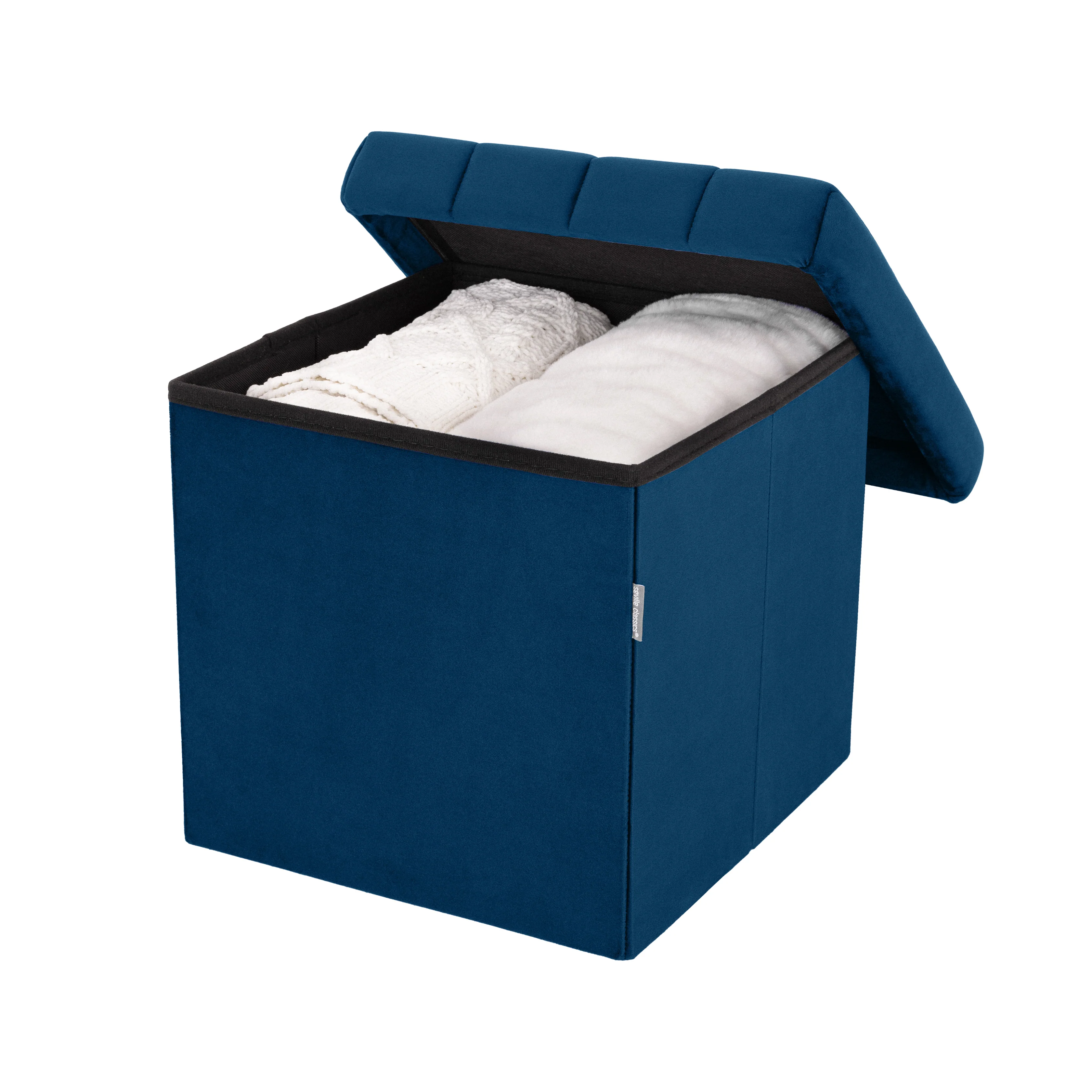 Channel Tufted Storage Ottoman - Image 7