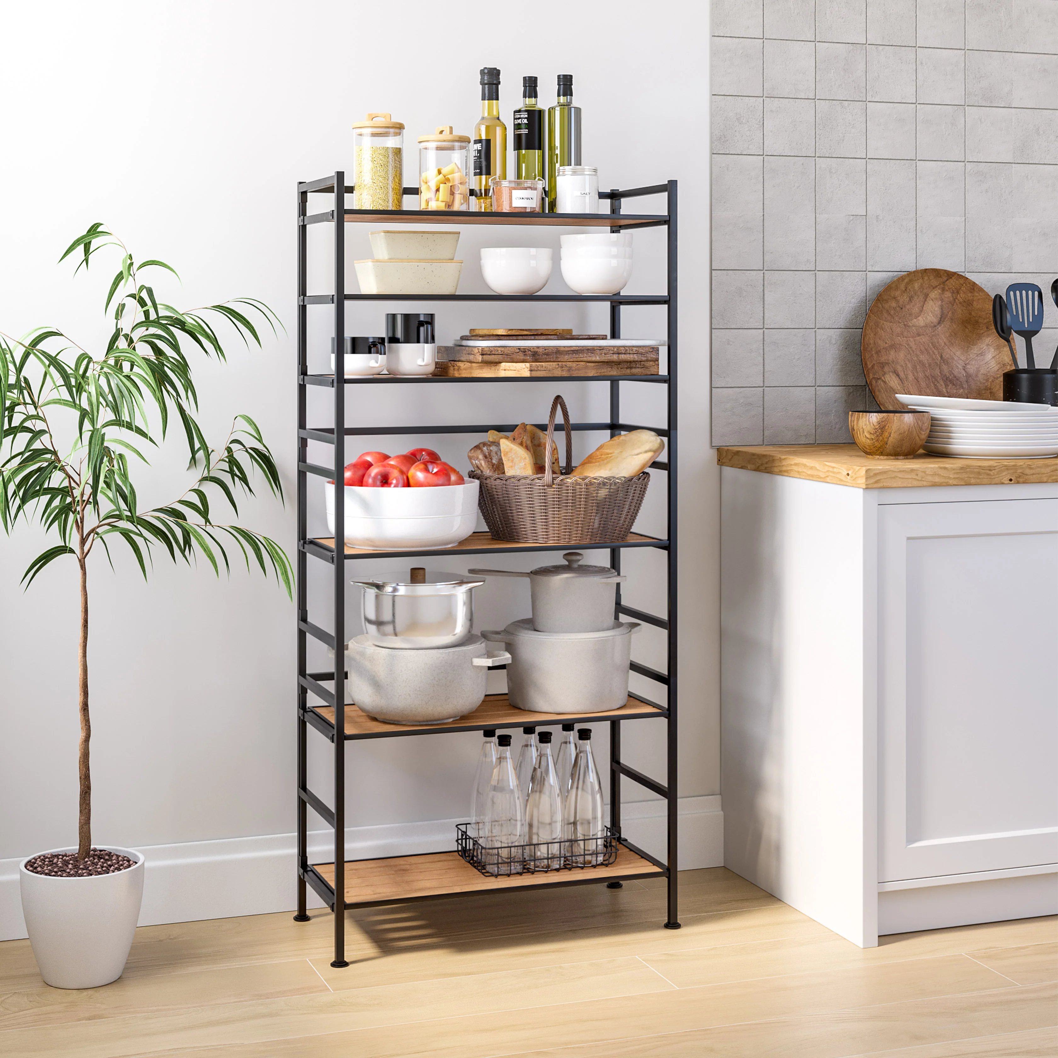 HOME 3-Tier Resin Slatted Shoe Rack - Image 49