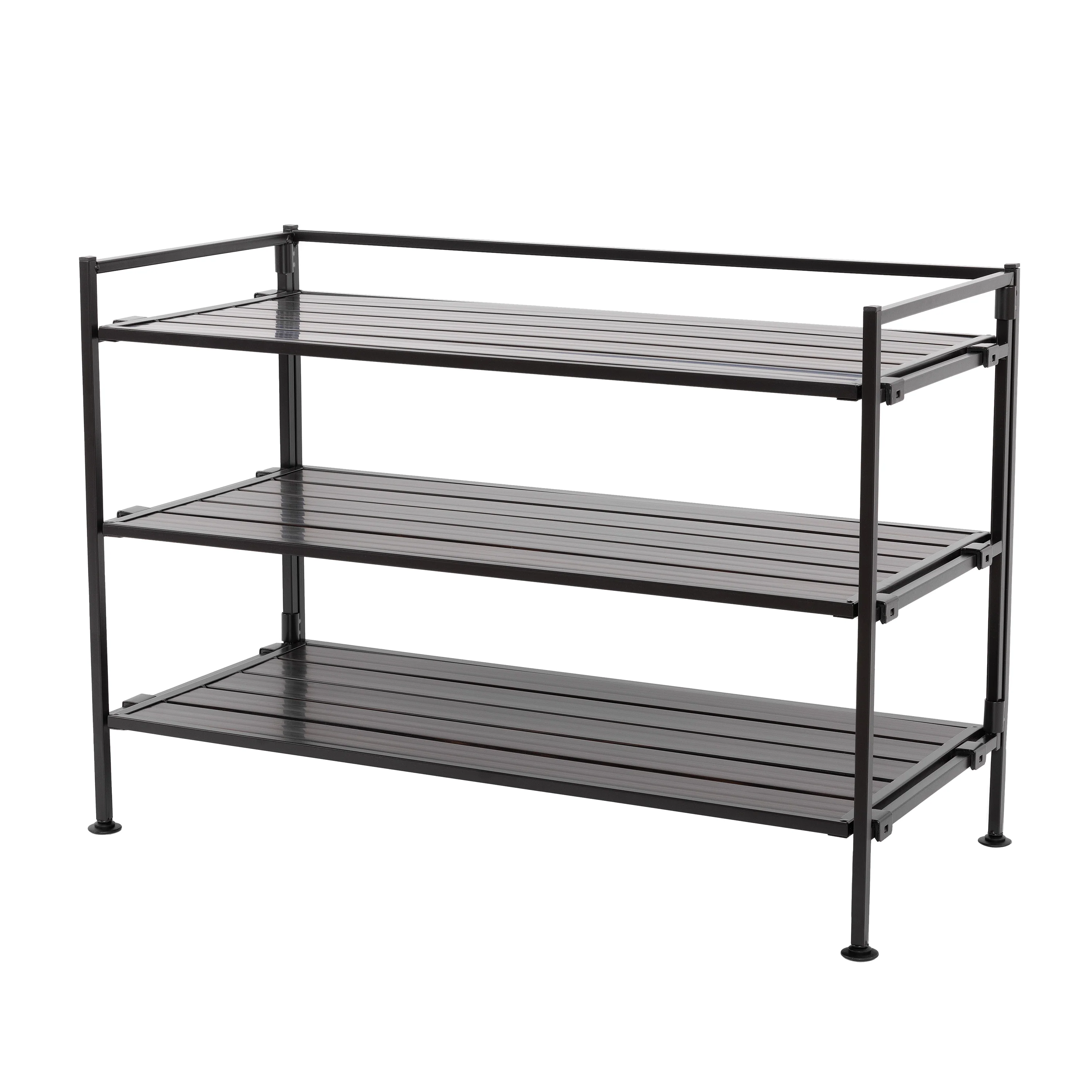 HOME 3-Tier Resin Slatted Shoe Rack - Image 16