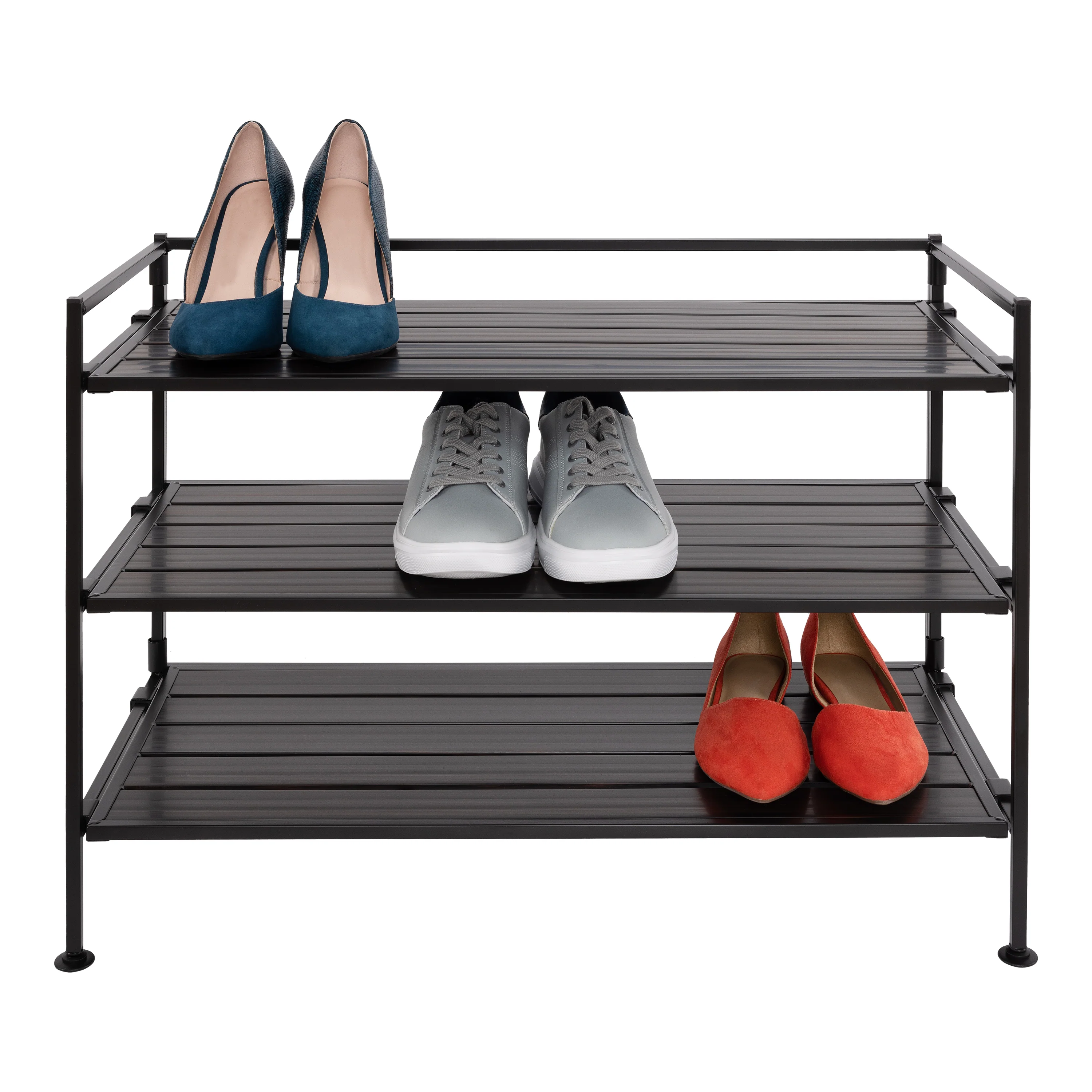 HOME 3-Tier Resin Slatted Shoe Rack - Image 20