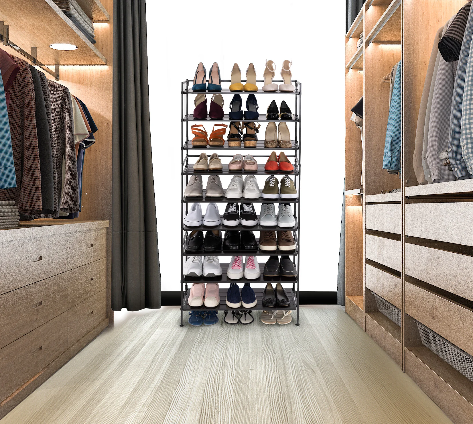 HOME 3-Tier Resin Slatted Shoe Rack - Image 24