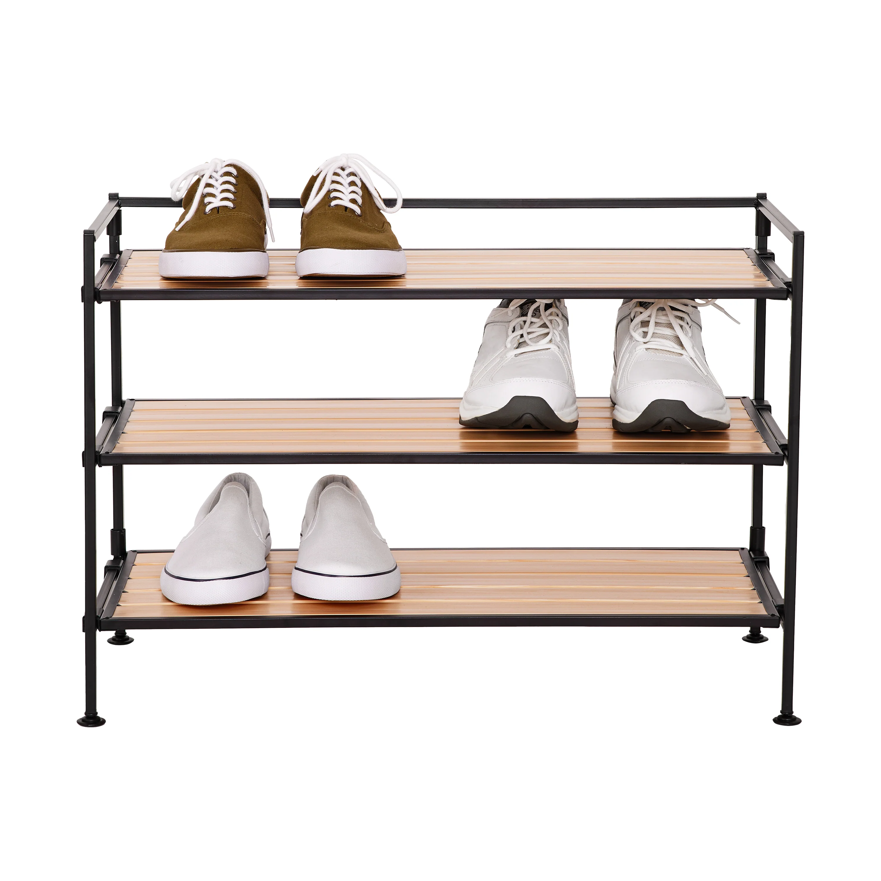 HOME 3-Tier Resin Slatted Shoe Rack - Image 29